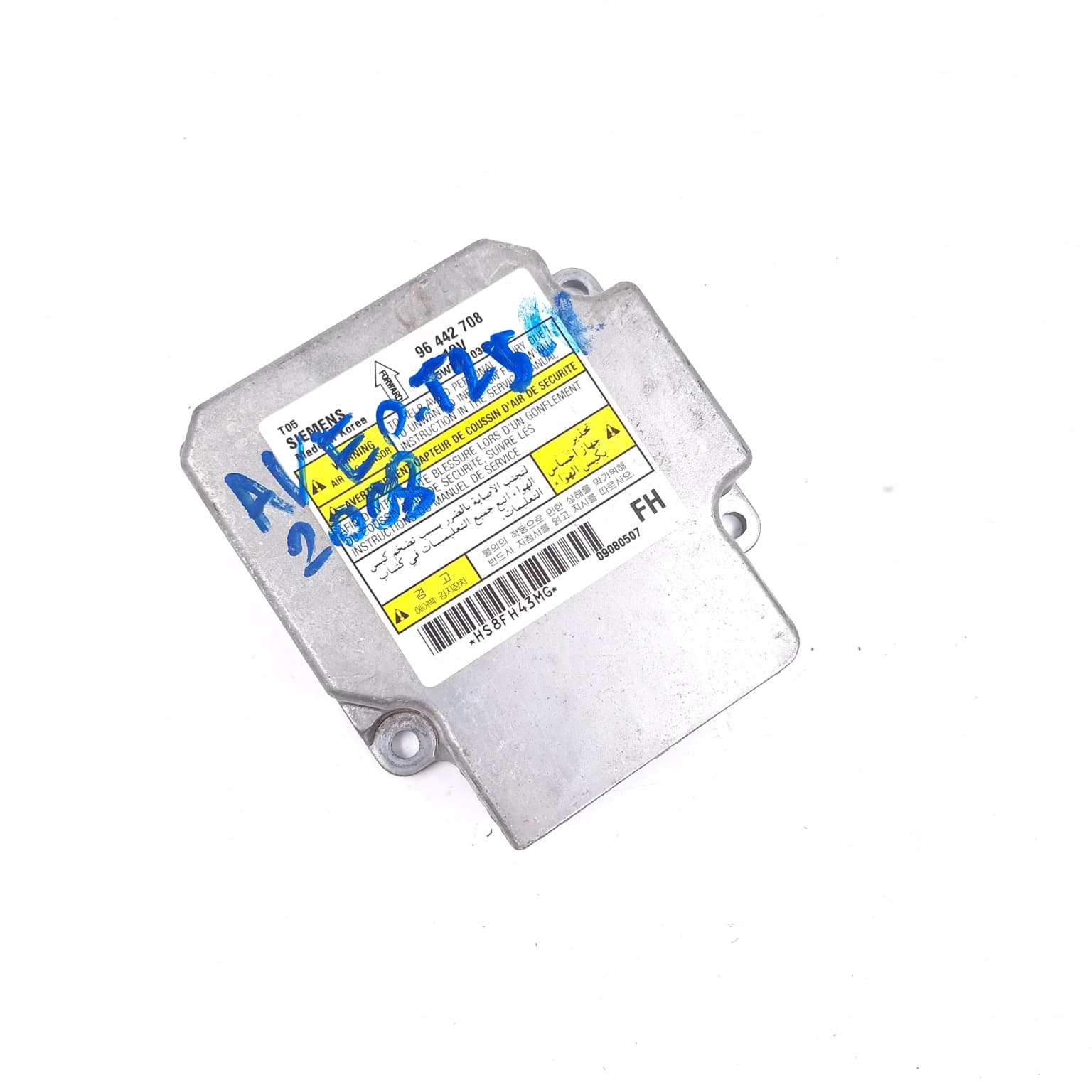 Airbag control module Chevrolet AVEO T250 2003–2011 1.2 B12S1 96442708 – 1