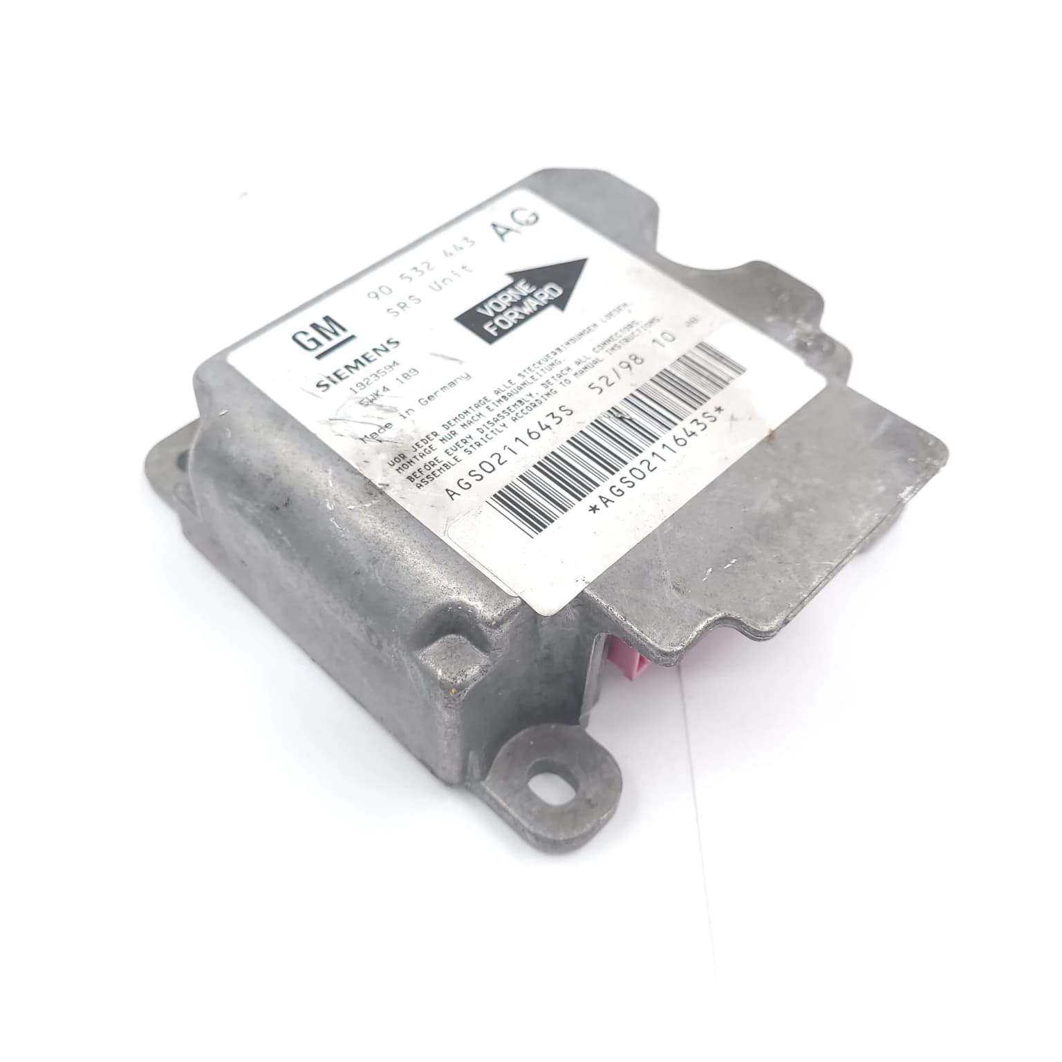Airbag control module Opel CORSA B 1993–2000 90532443 – 1