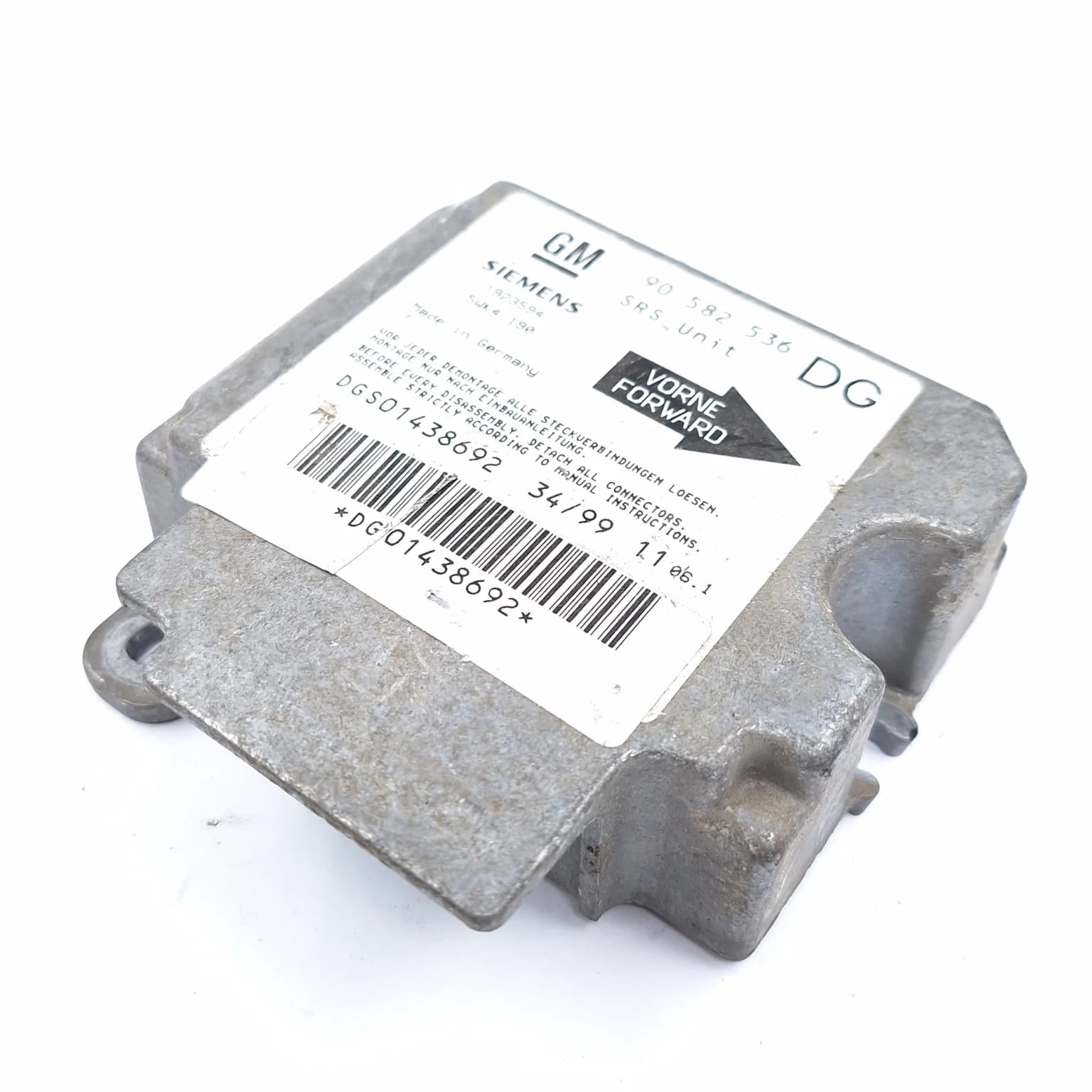 Airbag control module Opel ZAFIRA A (F75) 1999–2005 2.0 DTI 16V Y 20 DTH 90582536 – 1
