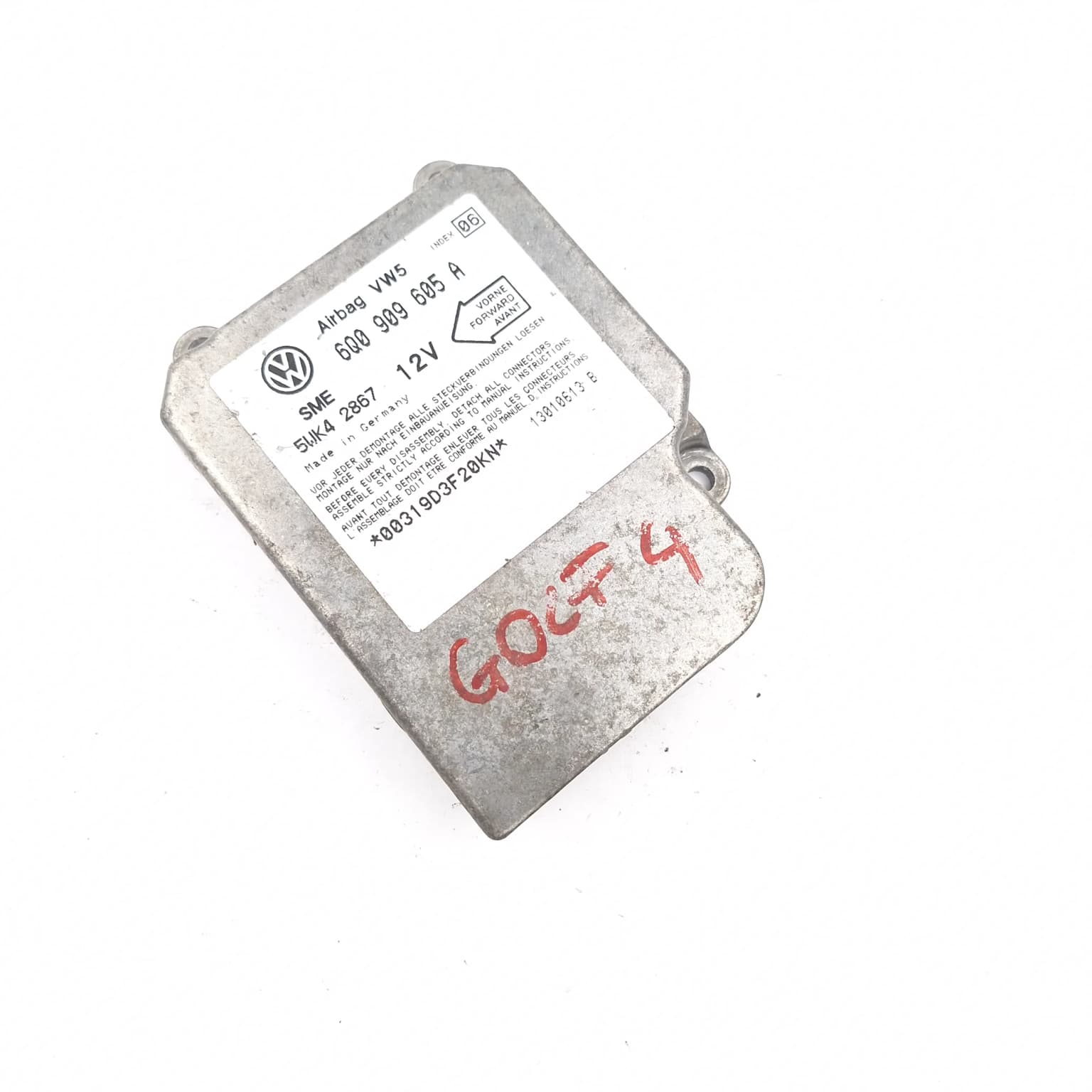 Calculateur d'airbag VW GOLF 4 1997–2004 6Q0909605A – 1