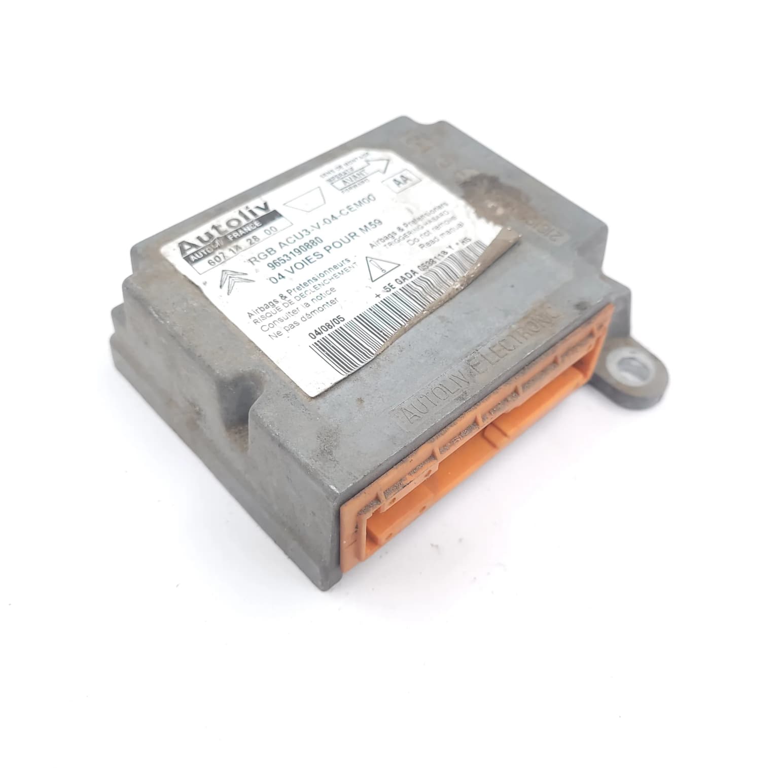Airbag control module Peugeot PARTNER 1 1996–2013 9653190880 – 1