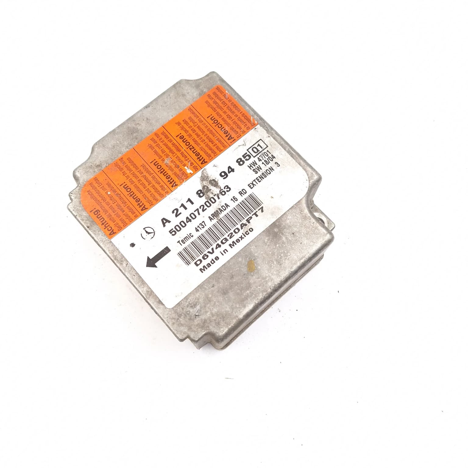 Airbag control module Mercedes-Benz E-CLASS (W211) 2002–2009 A2118209485 – 1