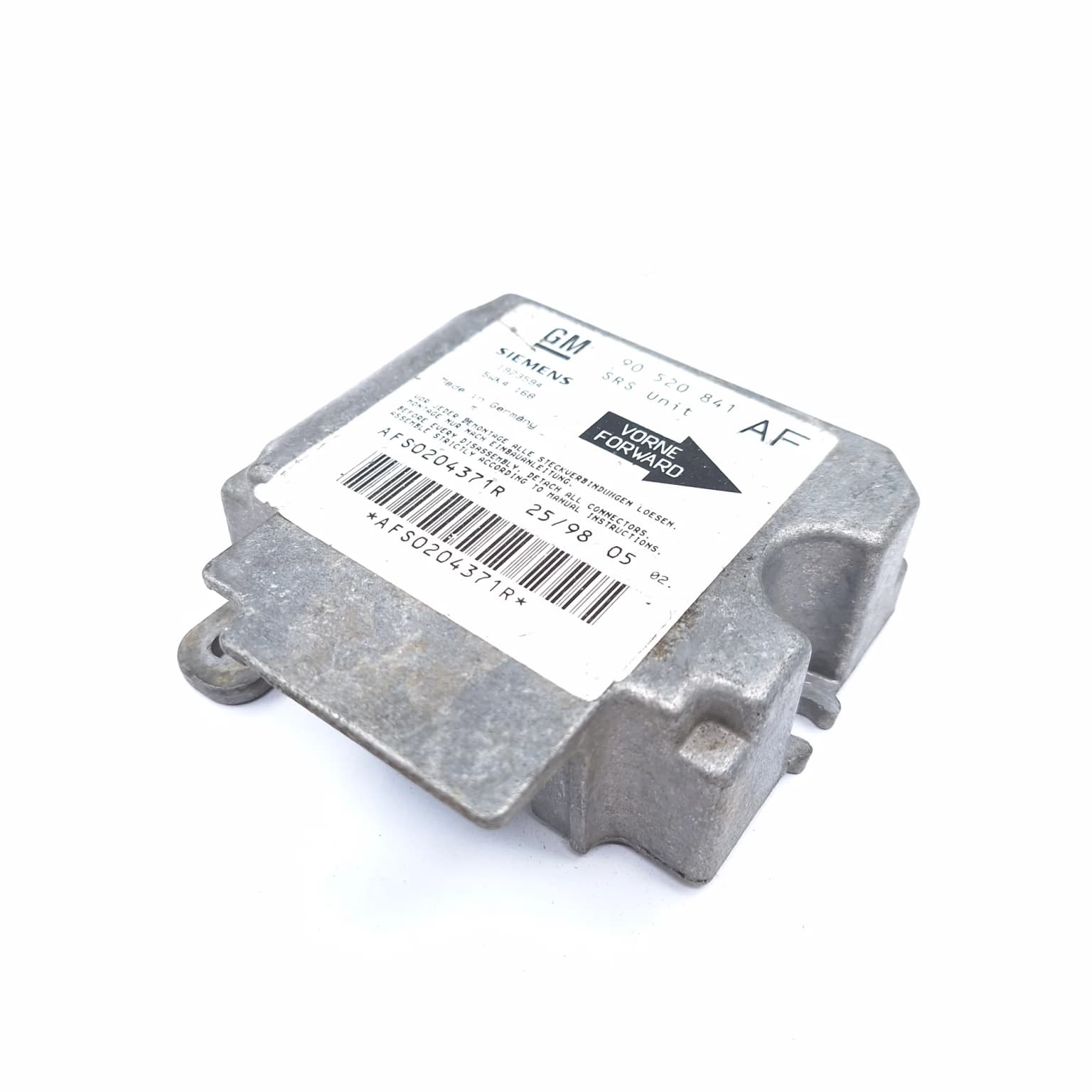 Airbag control module Opel ASTRA G 1998–2009 1.6 16V Z 16 XE 90520841AF – 1