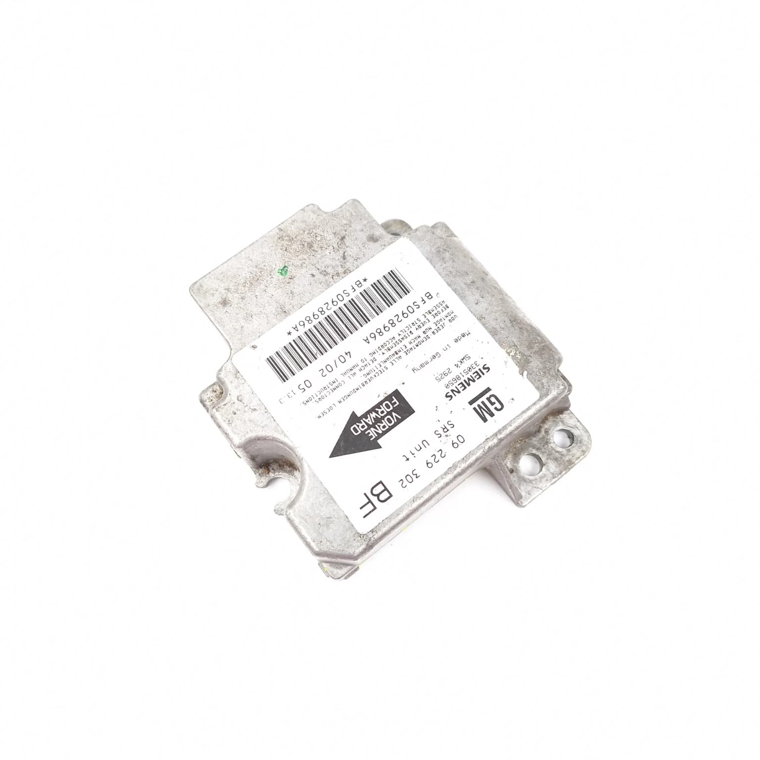 Airbag control module Opel ASTRA G 1998–2009 09229302 – 1