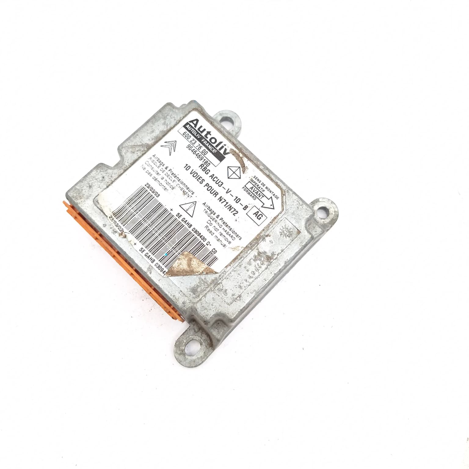 Calculateur d'airbag Citroen XSARA (N0, N1, N2) 1997–2006 9646469180 – 1