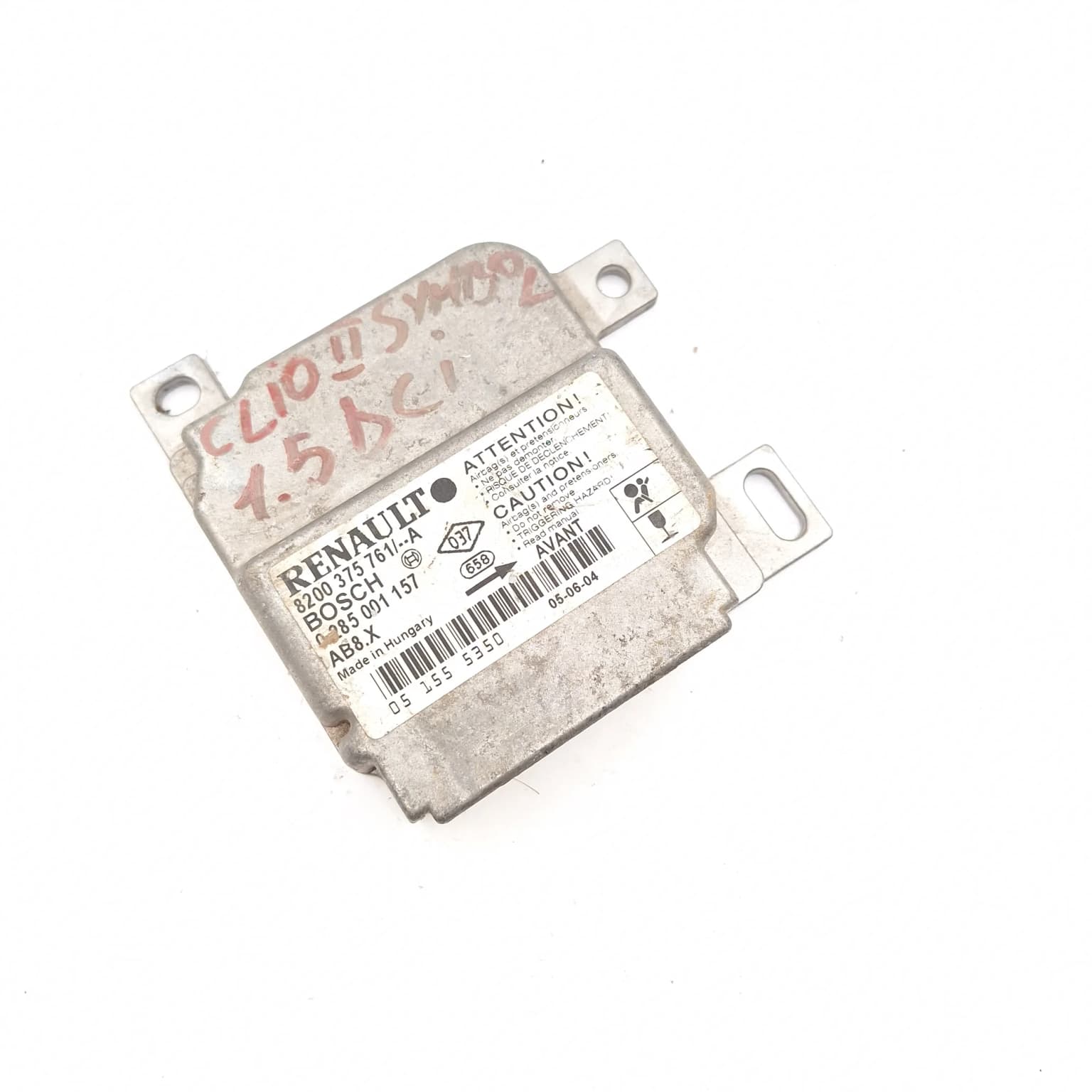 Airbag control module Renault CLIO 2 / SYMBOL 1 1998–2008 8200375761A – 1