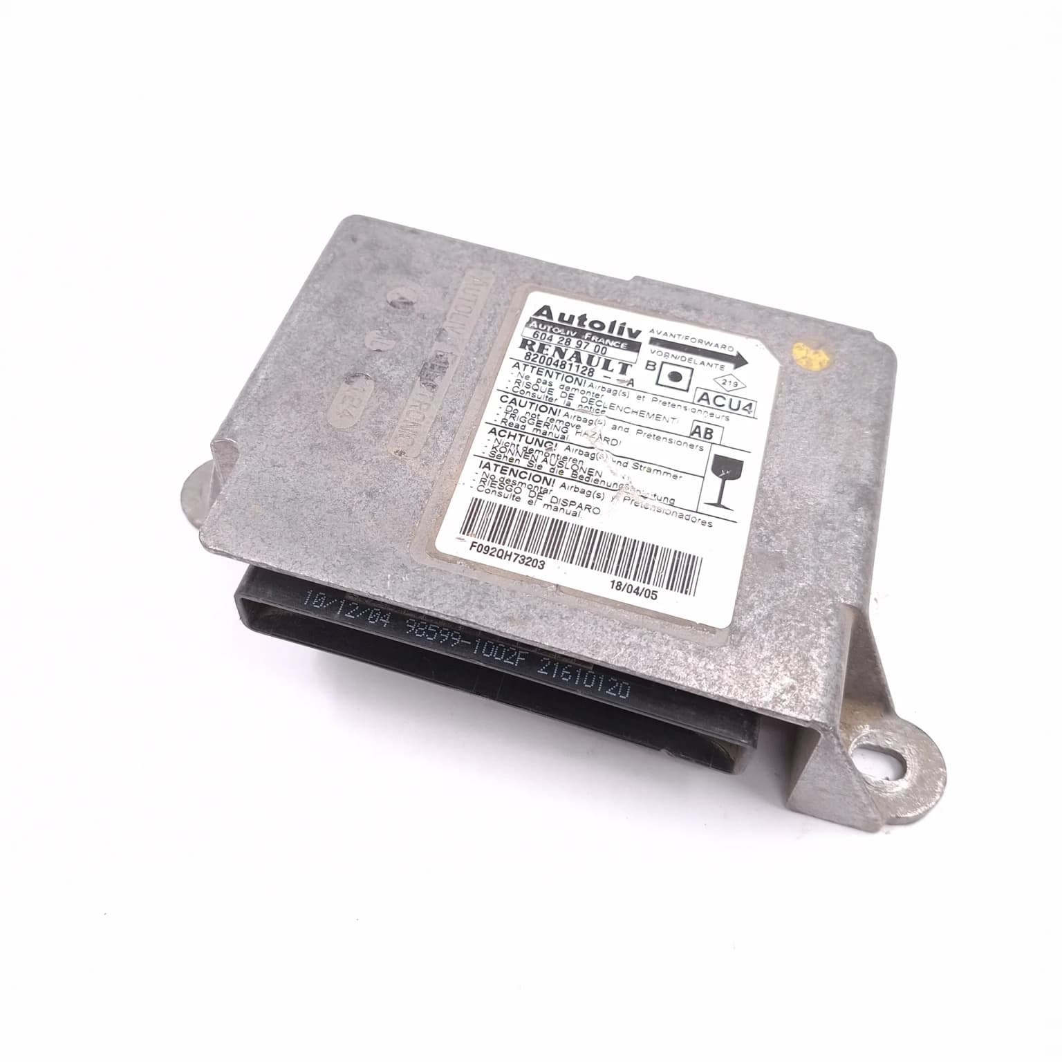 Airbag control module Renault MEGANE 2 2002–2010 8200481128A – 1