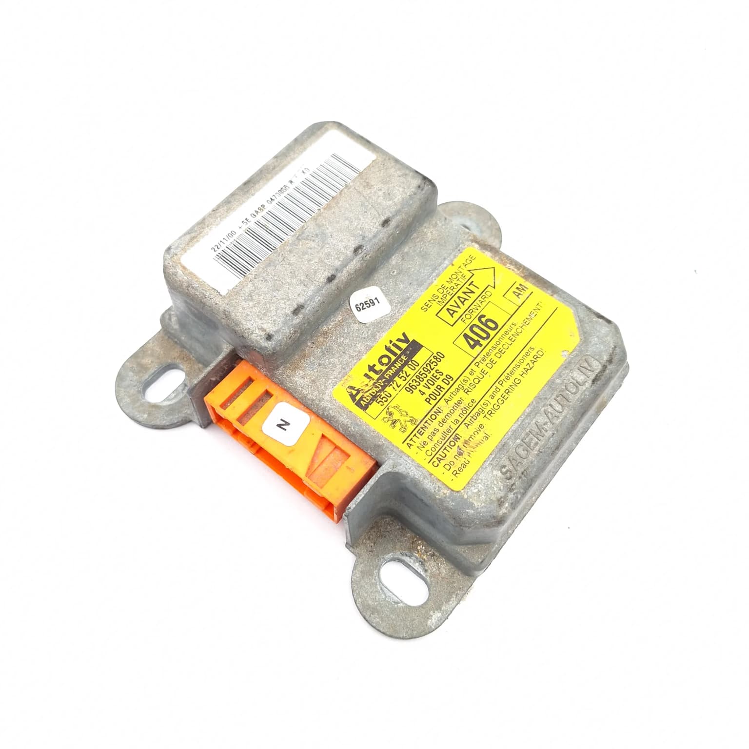 Airbag control module Peugeot 406 1995–2004 9638592580 – 1