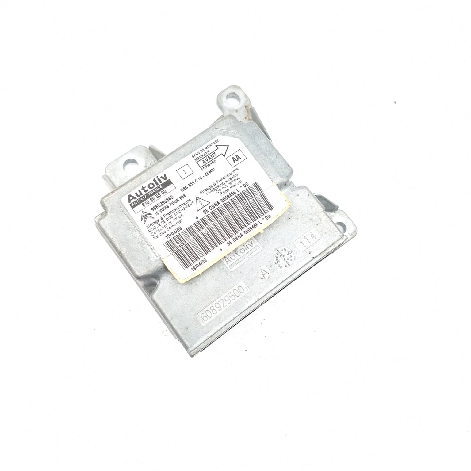 Airbag control module Citroen C4 Picasso 1 (UD) 2007–2013 610955800 – 1