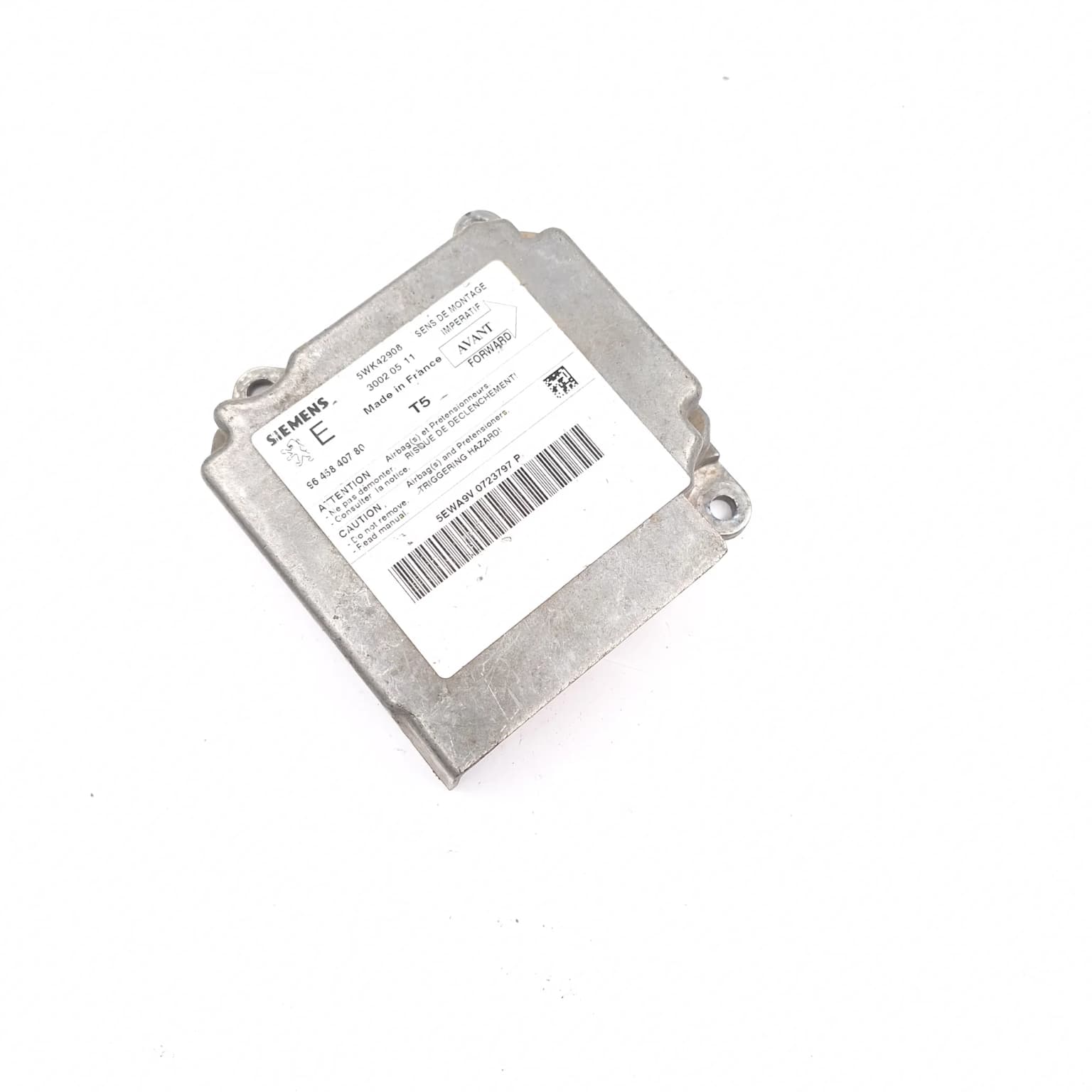 Airbag control module Peugeot 307 2001–2008 9645840780 – 1