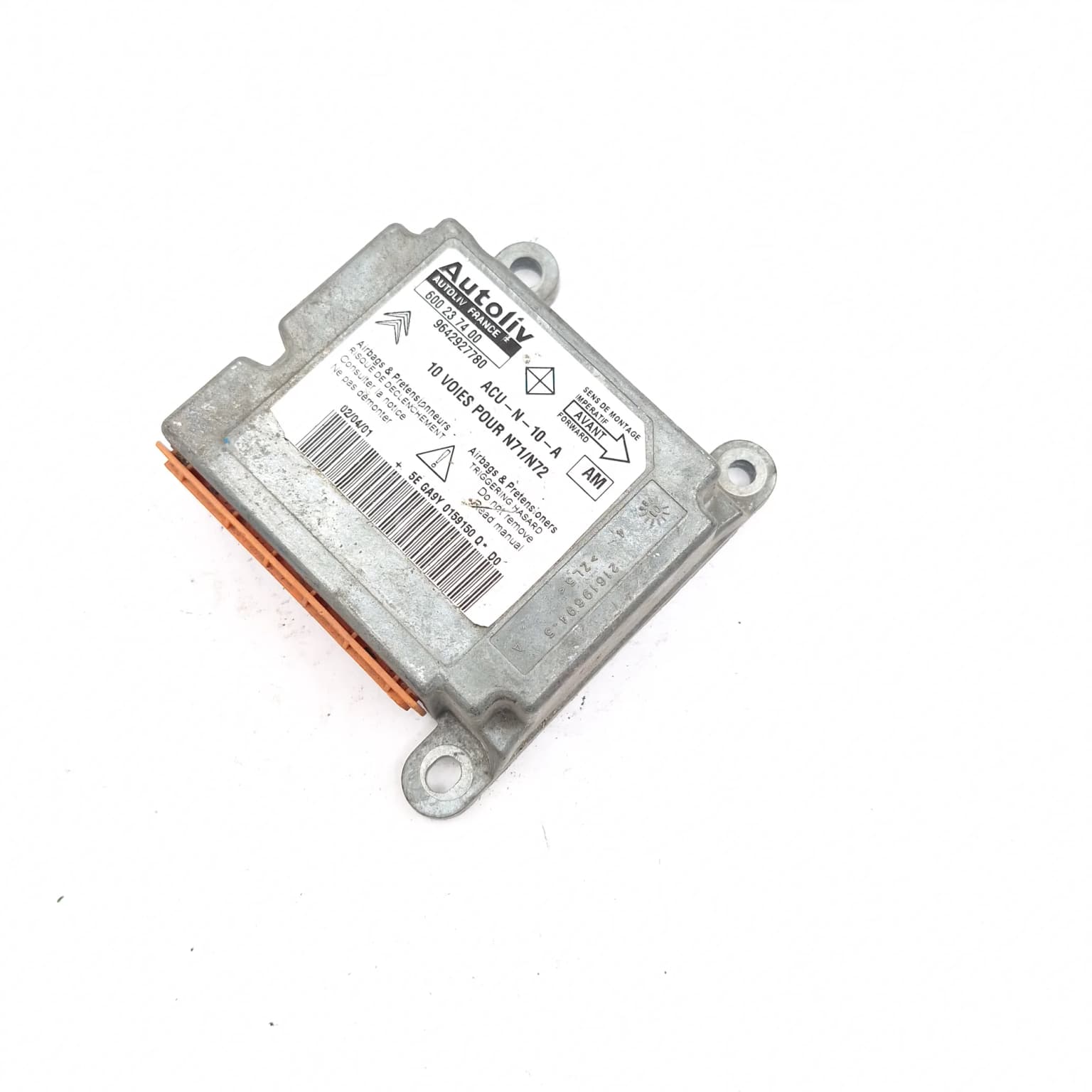 Calculateur d'airbag Citroen XSARA (N0, N1, N2) 1997–2006 216196945 – 1