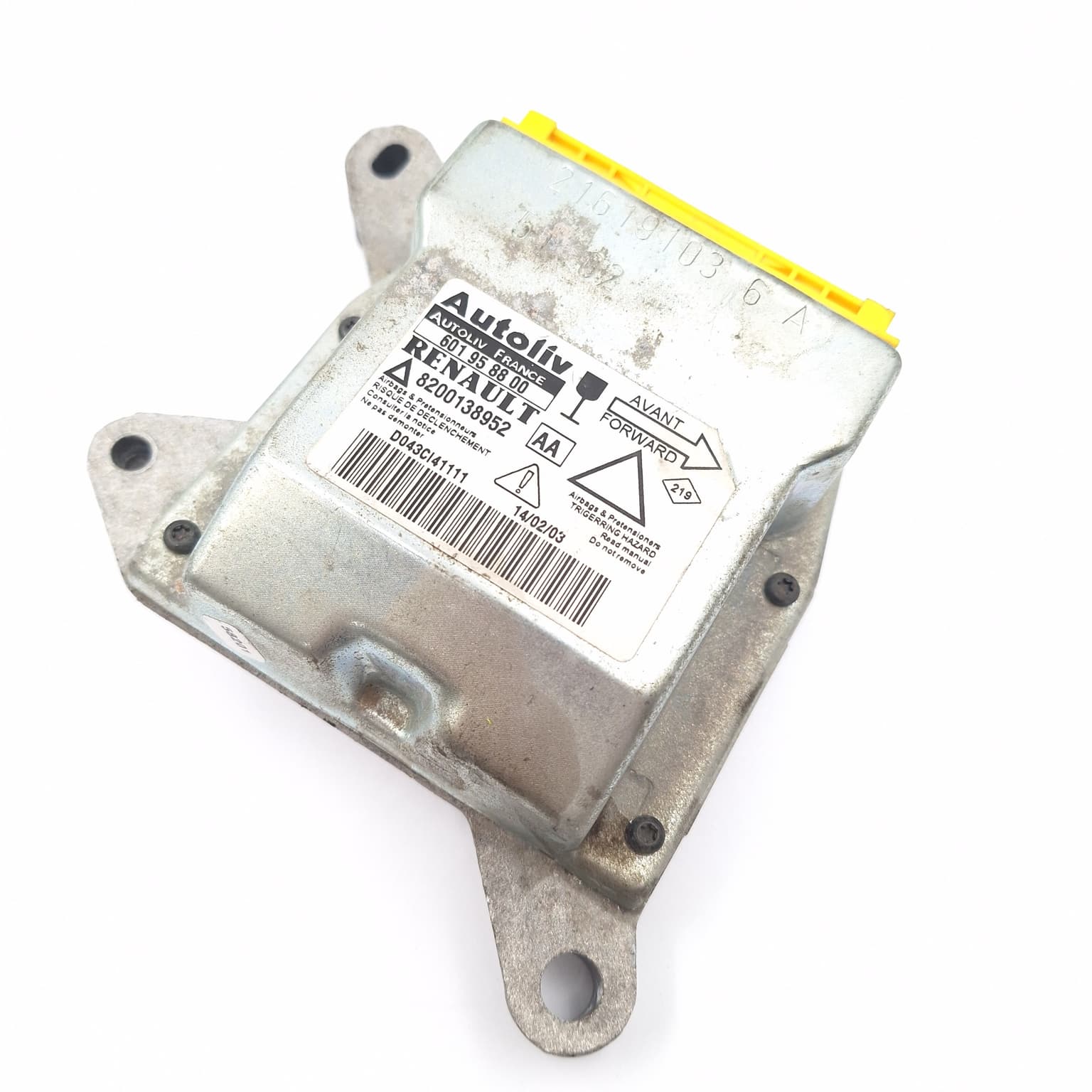 Airbag control module Renault LAGUNA 2 2001–2007 601958800 – 1