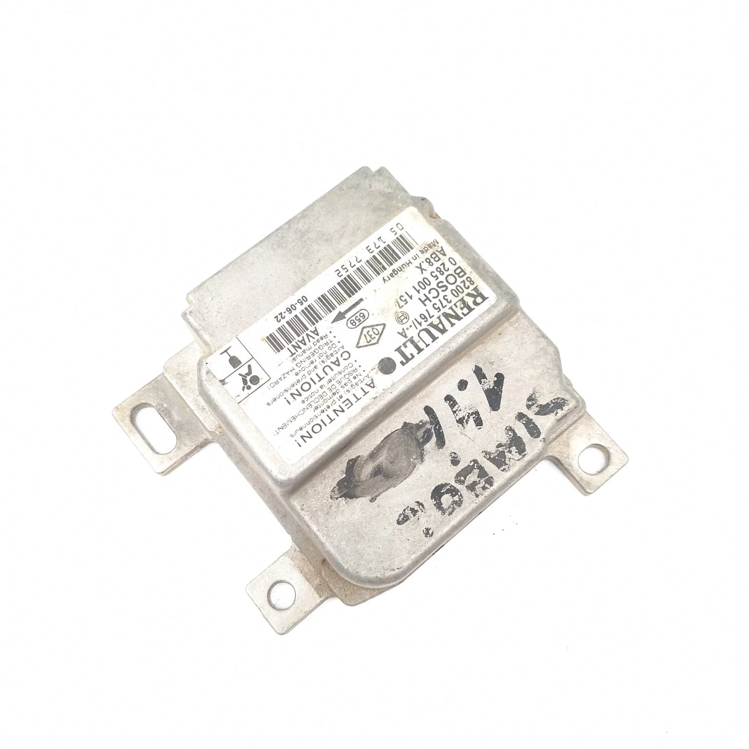 Airbag control module Renault CLIO 2 / SYMBOL 1 1998–2008 8200375761A – 1