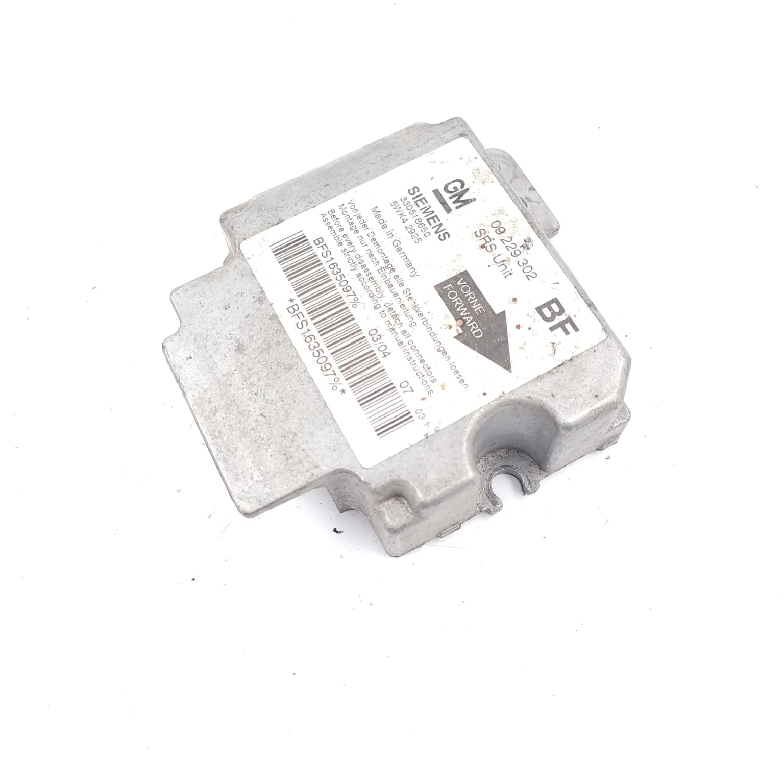 Airbag control module Opel ASTRA H 2004–2012 330518650 – 1