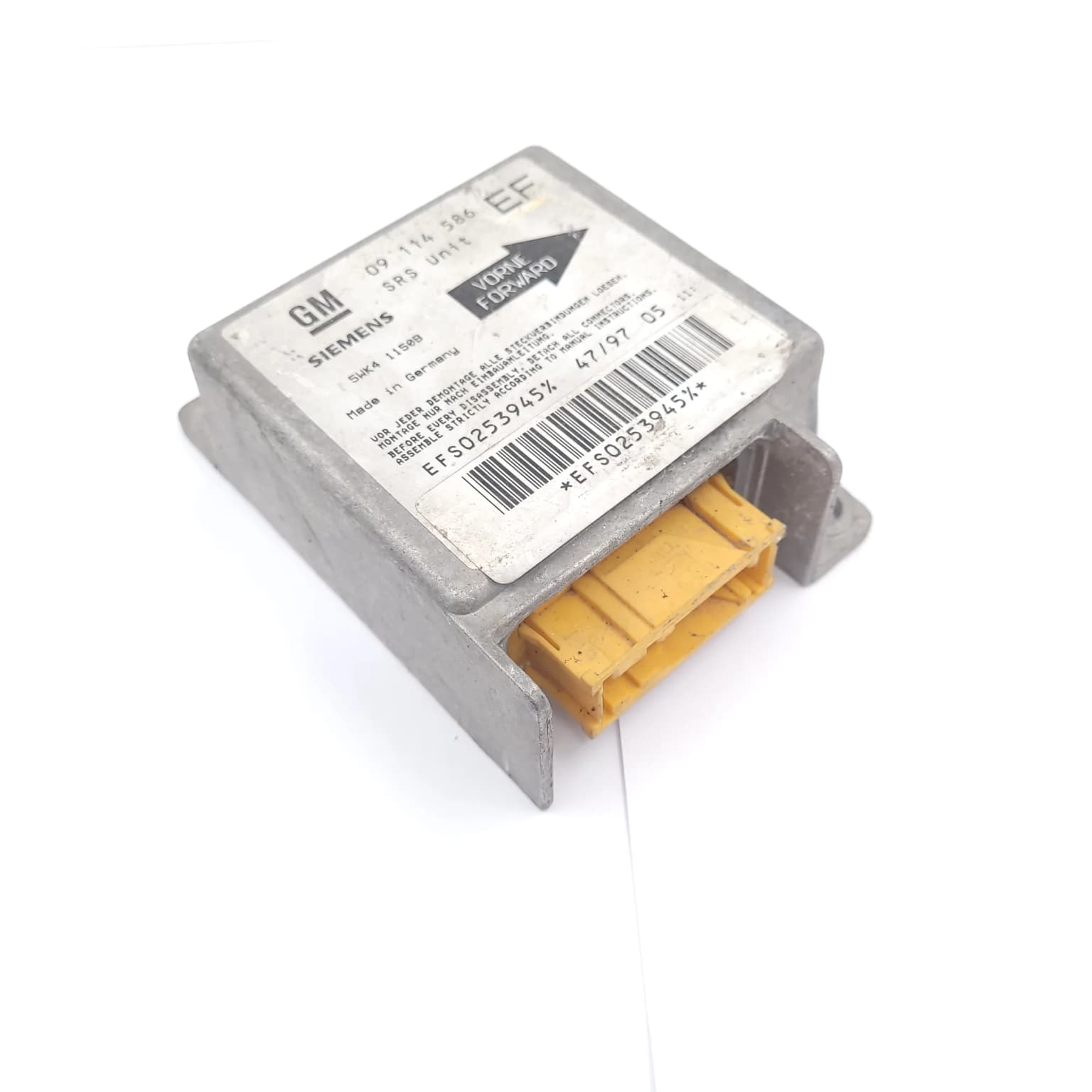 Airbag control module Opel TIGRA A (95) 1994–2000 1.6 16V 09114586 – 1