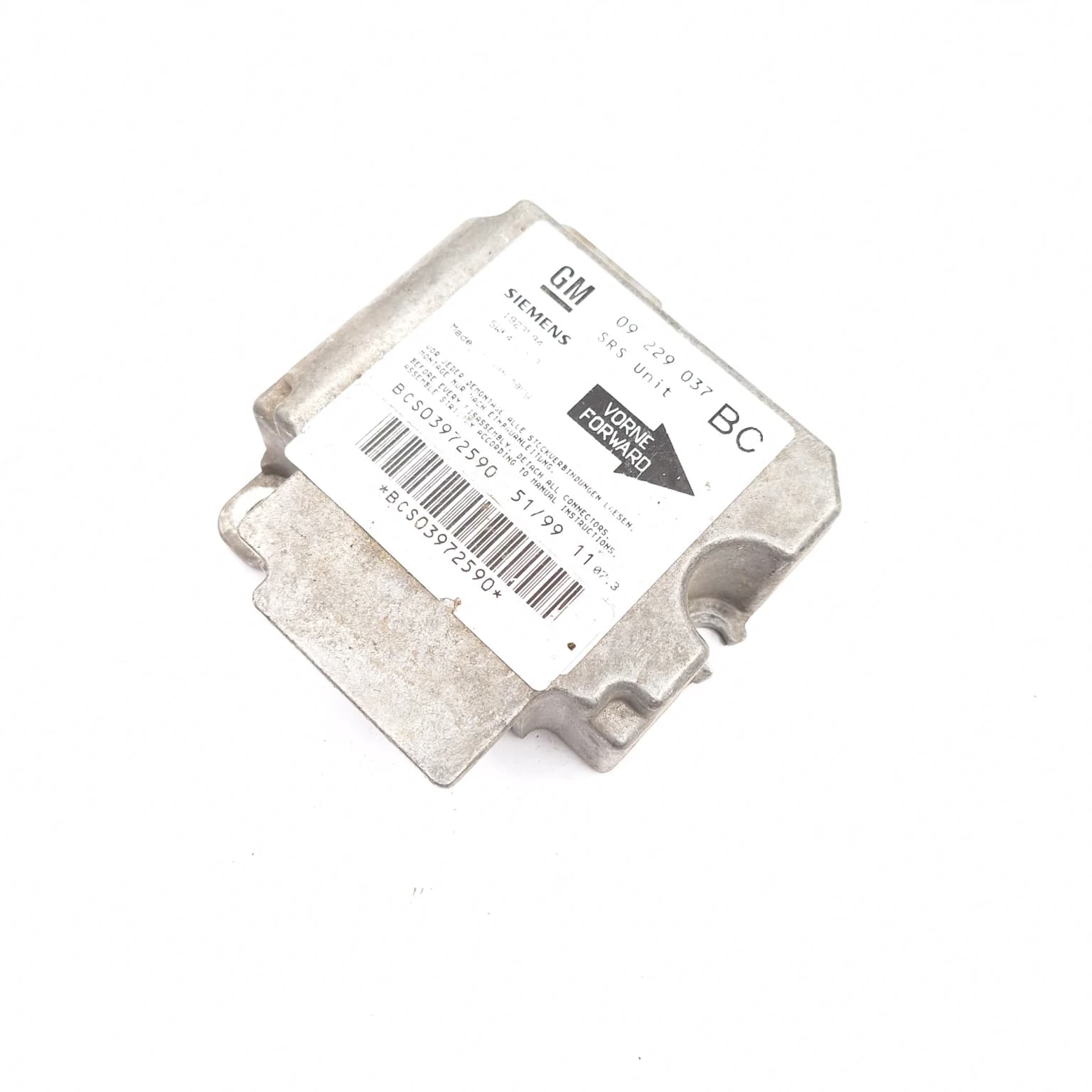 Airbag control module Opel ASTRA G 1998–2009 1923594 – 1
