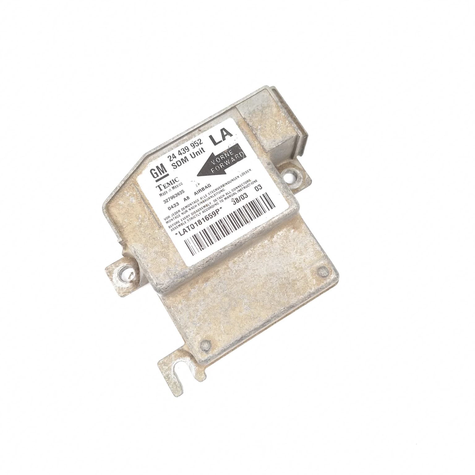 Airbag control module Opel CORSA C 2000–2006 24439952 – 1