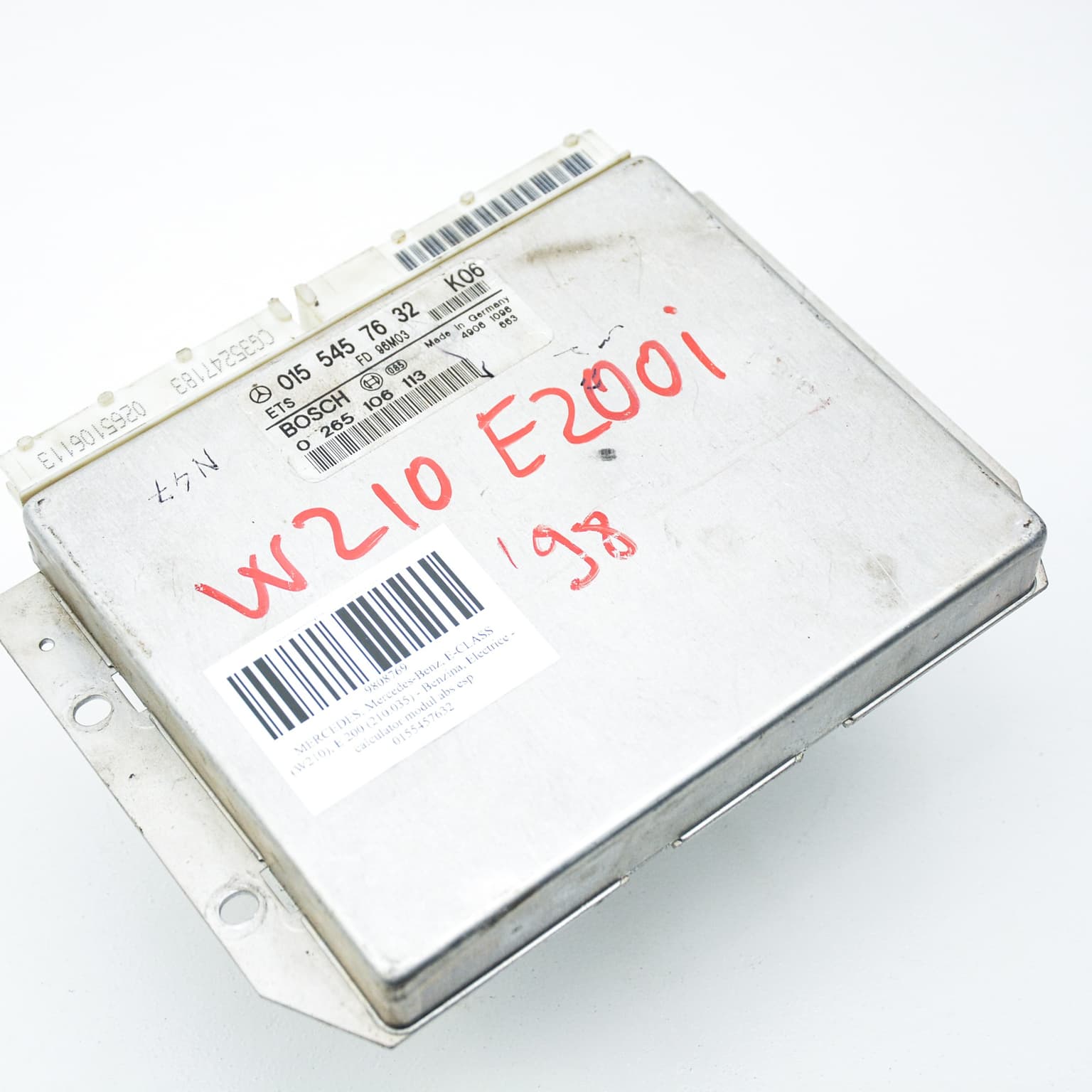 ABS ESP control unit Mercedes-Benz E-CLASS (W210) 1995–2003 E 200 (210.035) 0155457632 – 1