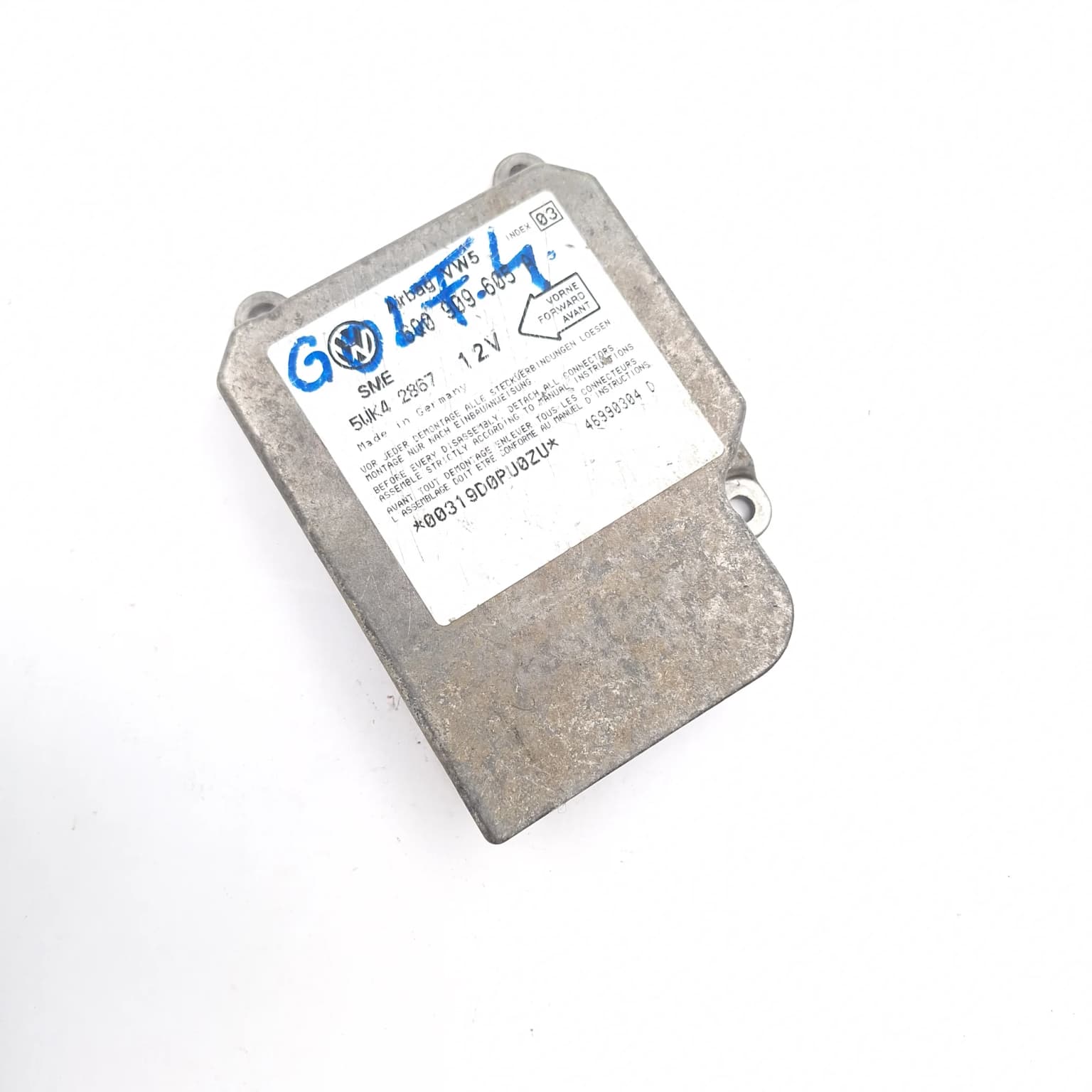 Calculateur d'airbag VW GOLF 4 1997–2004 6Q0909605A – 1