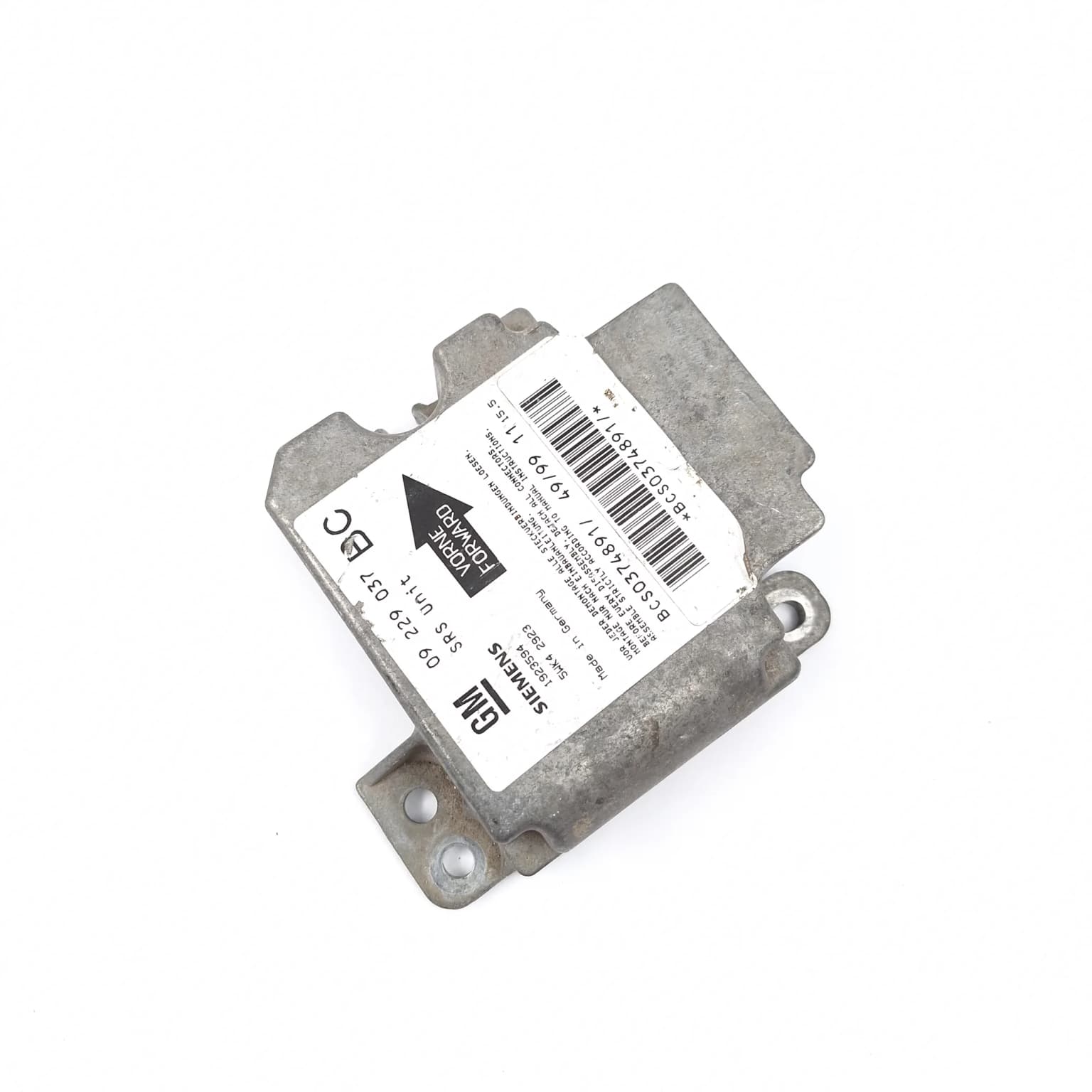 Airbag control module Opel ASTRA G 1998–2009 1923594 – 1