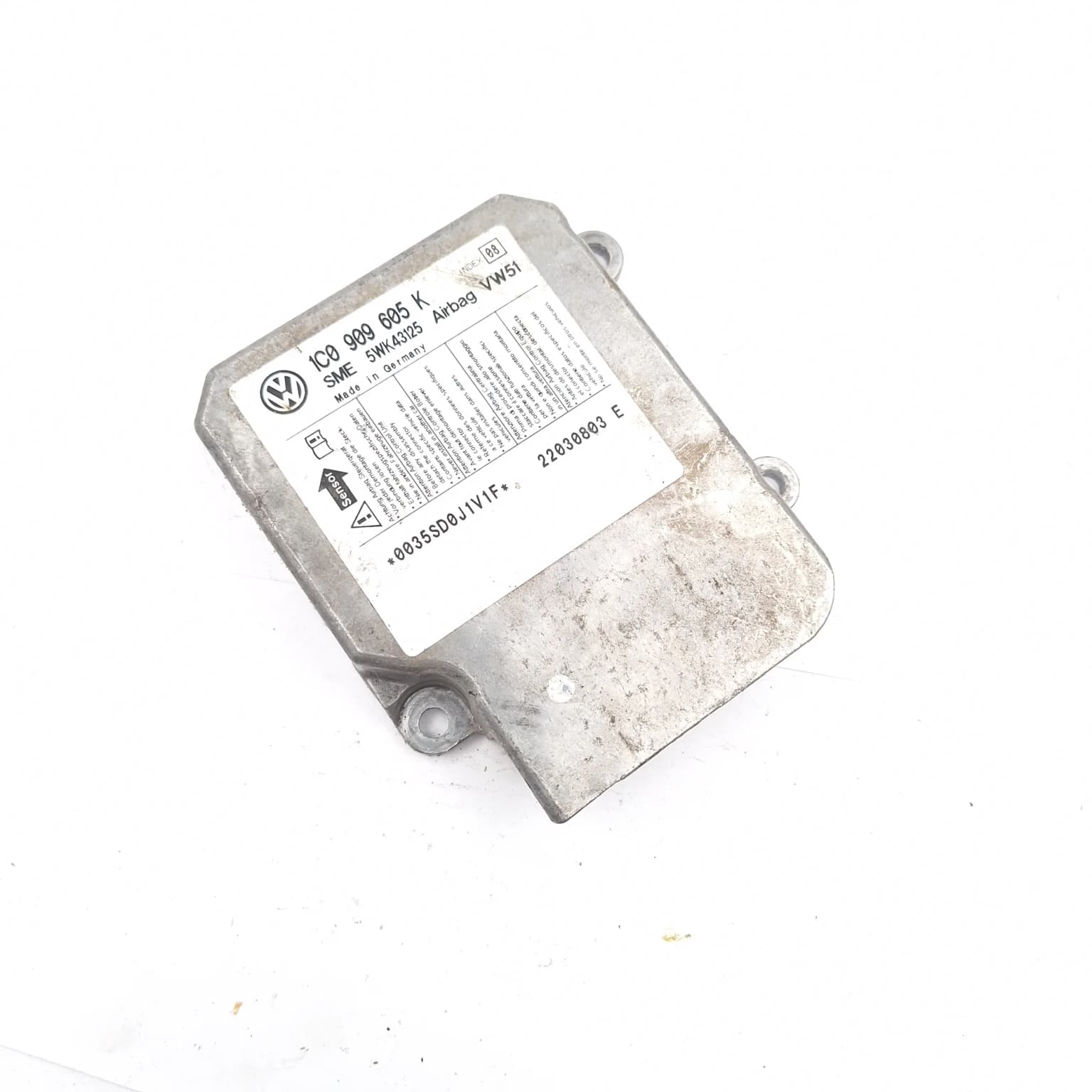 Airbag control module VW POLO (9N, 9N3) 2002–2010 1C0909605K – 1