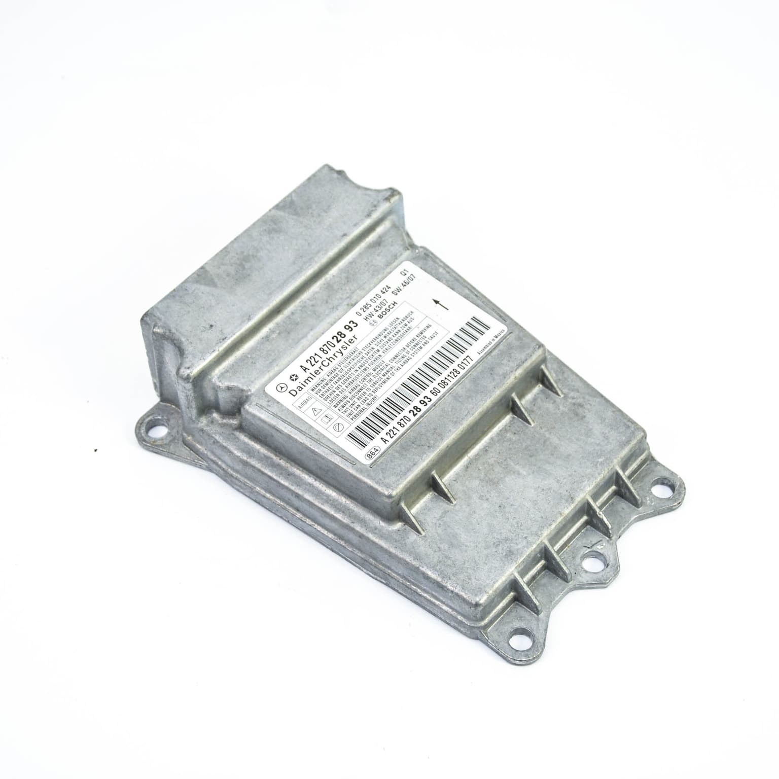 Airbag control module Mercedes-Benz S-CLASS (W221) 2005–2013 S 400 Hybrid (221.095, 221.195) M 272.974 A2218702893 – 1