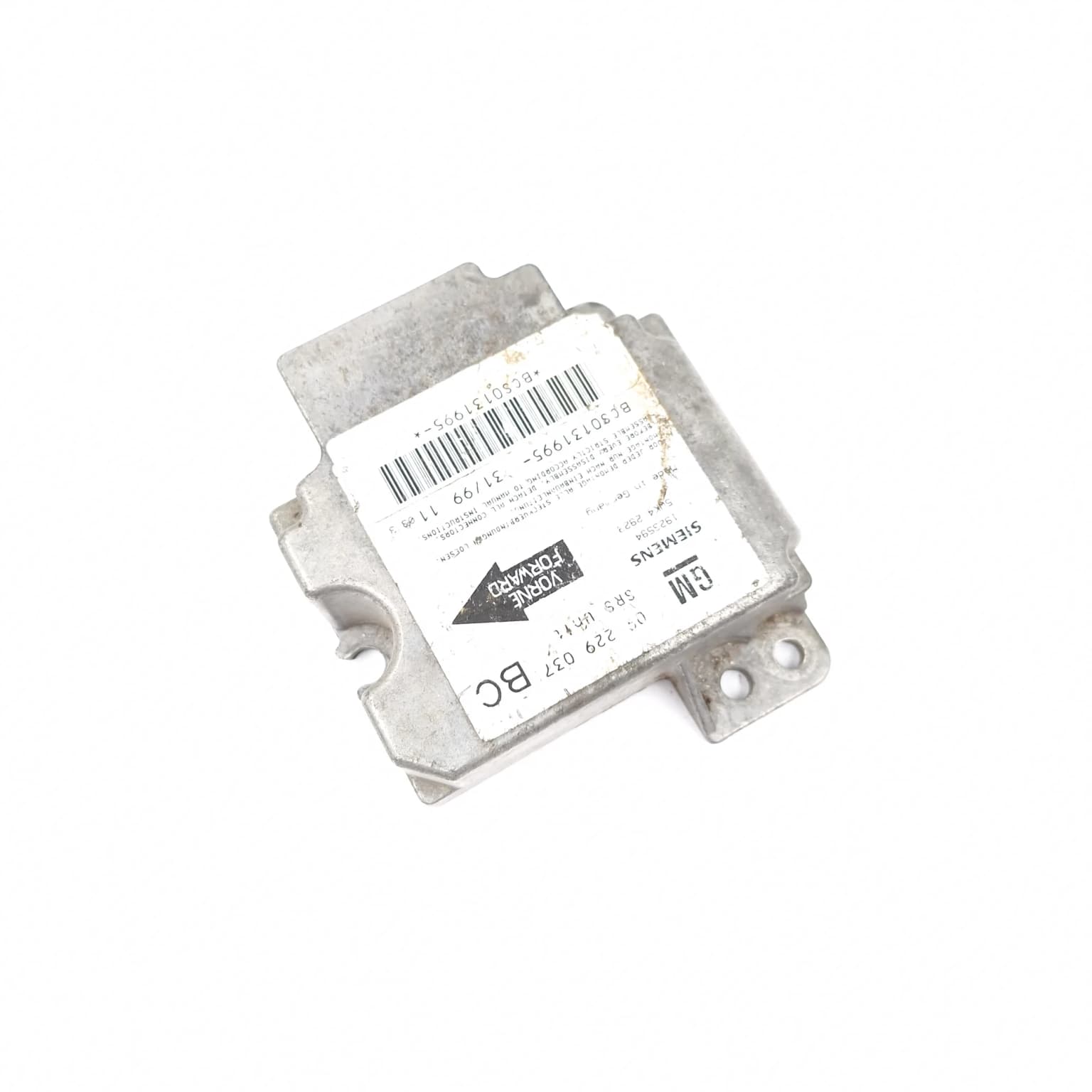 Airbag control module Opel ASTRA G 1998–2009 1923594 – 1