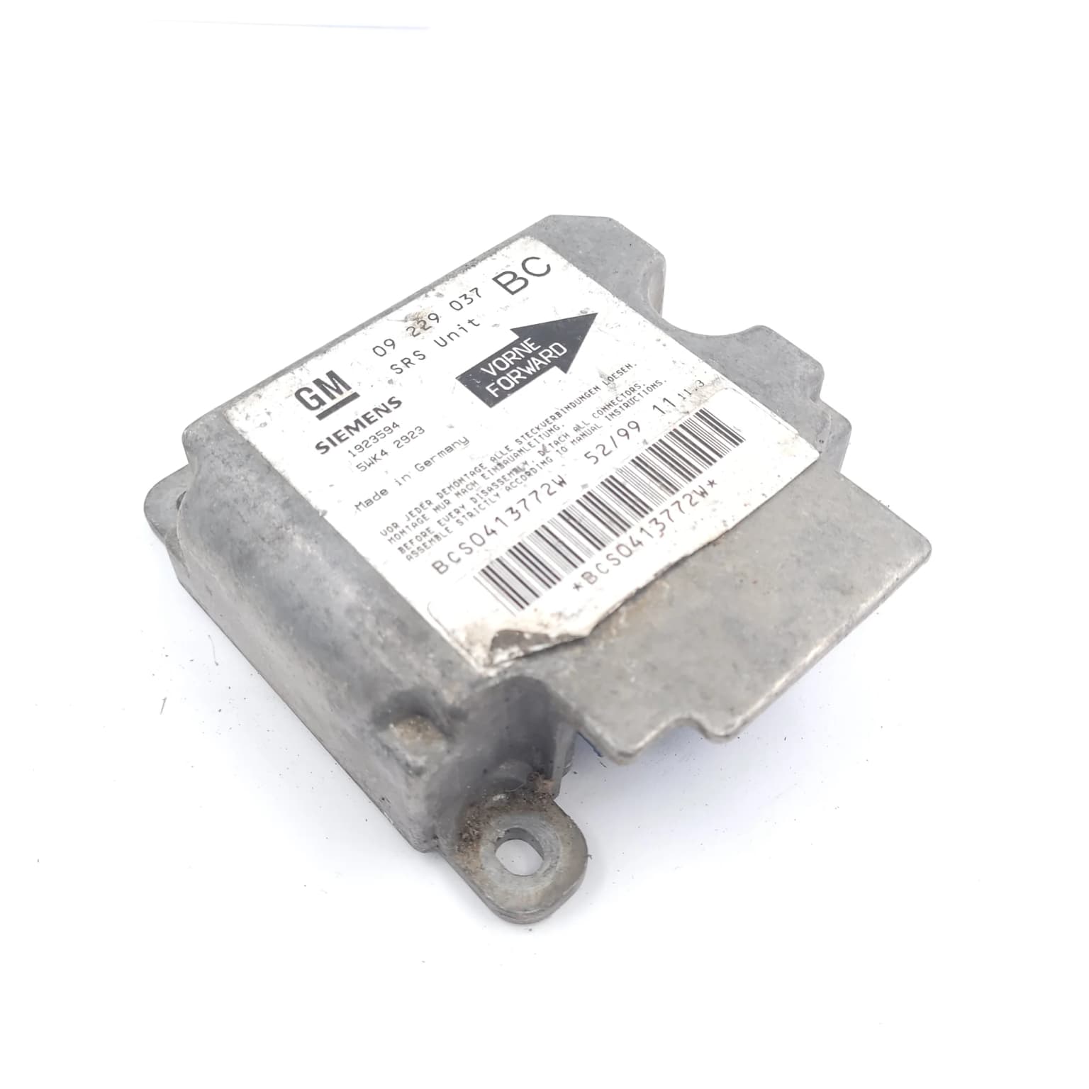 Airbag control module Opel ASTRA G 1998–2009 1923594 – 1