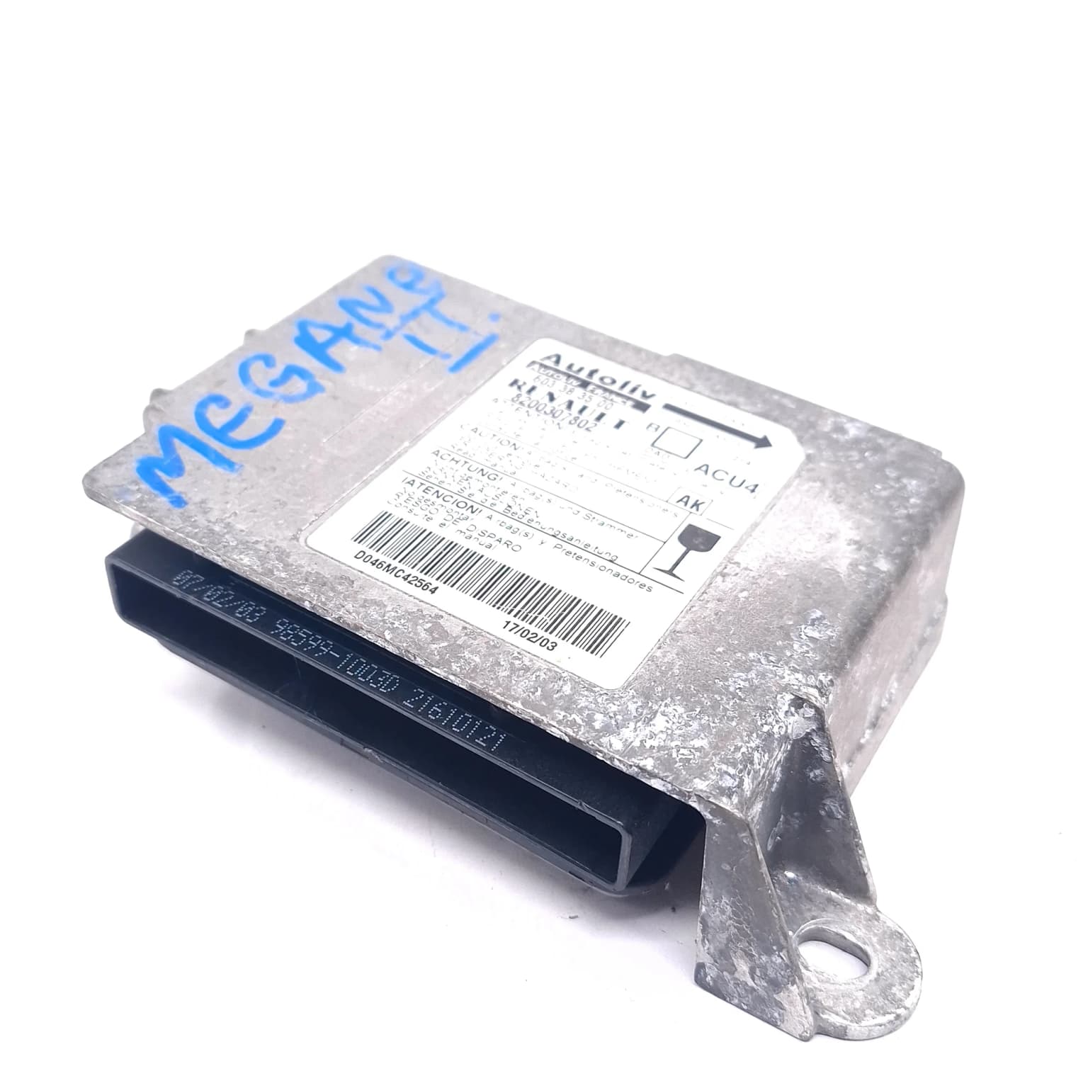 Airbag control module Renault MEGANE 2 2002–2010 8200307802 – 1