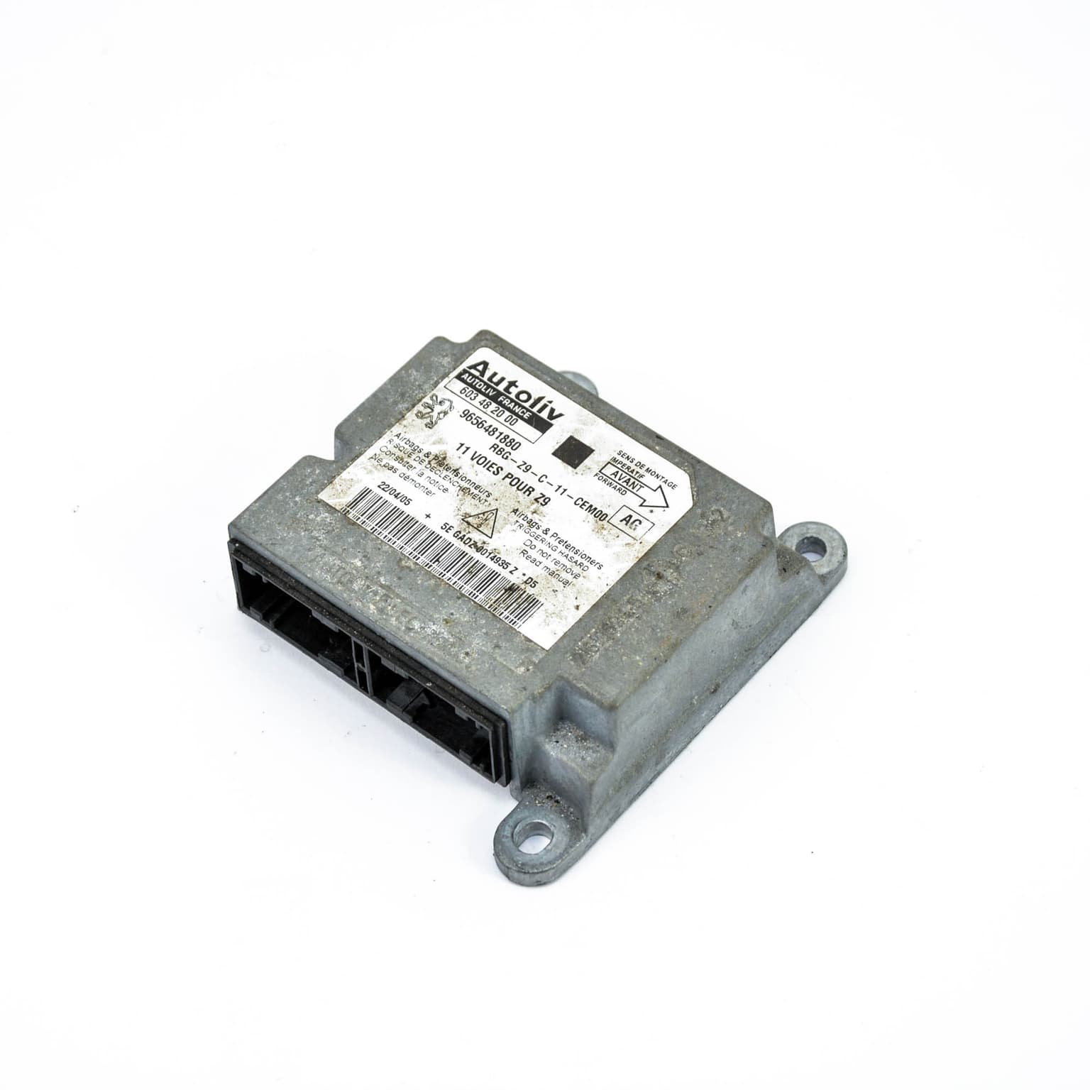 Calculateur d'airbag Peugeot 607 (9D, 9U) 1999–2010 2.7 HDi 24V DT17TED4 9656481880 – 1