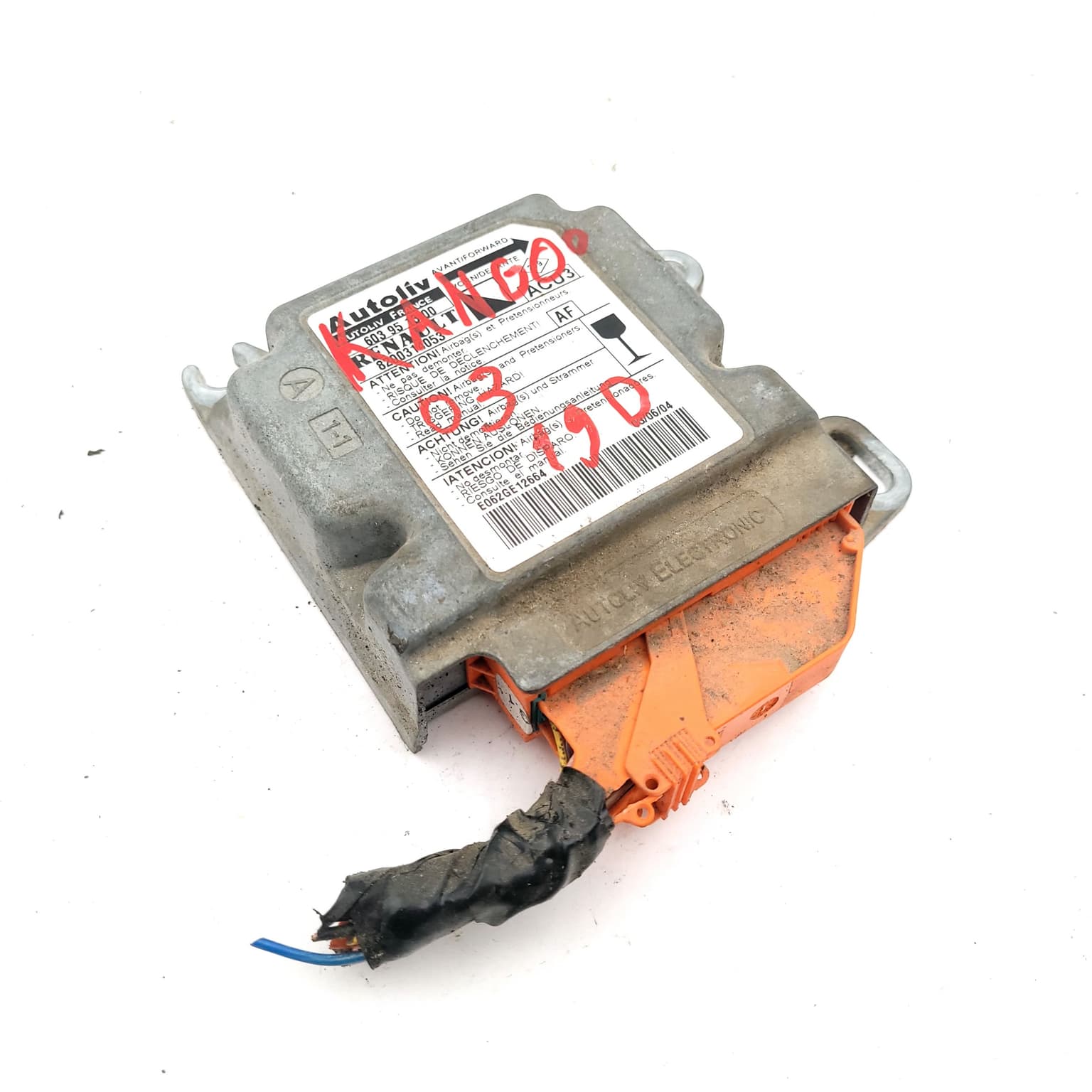 Airbag control module Renault KANGOO (KW0/1) 2007–2021 603951300 – 1