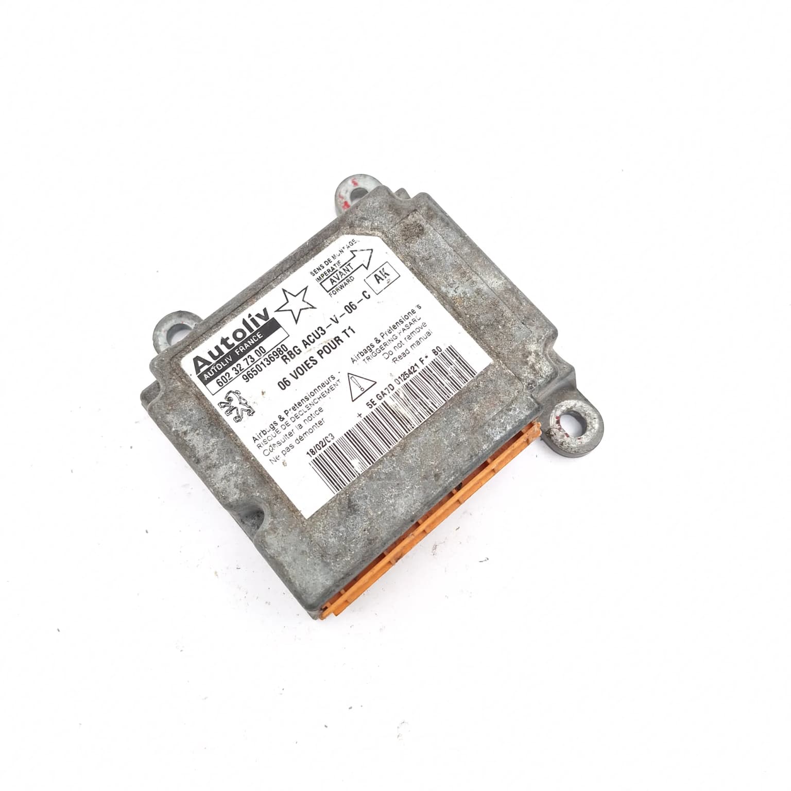 Airbag control module Peugeot 206 1998–2013 9650136980 – 1