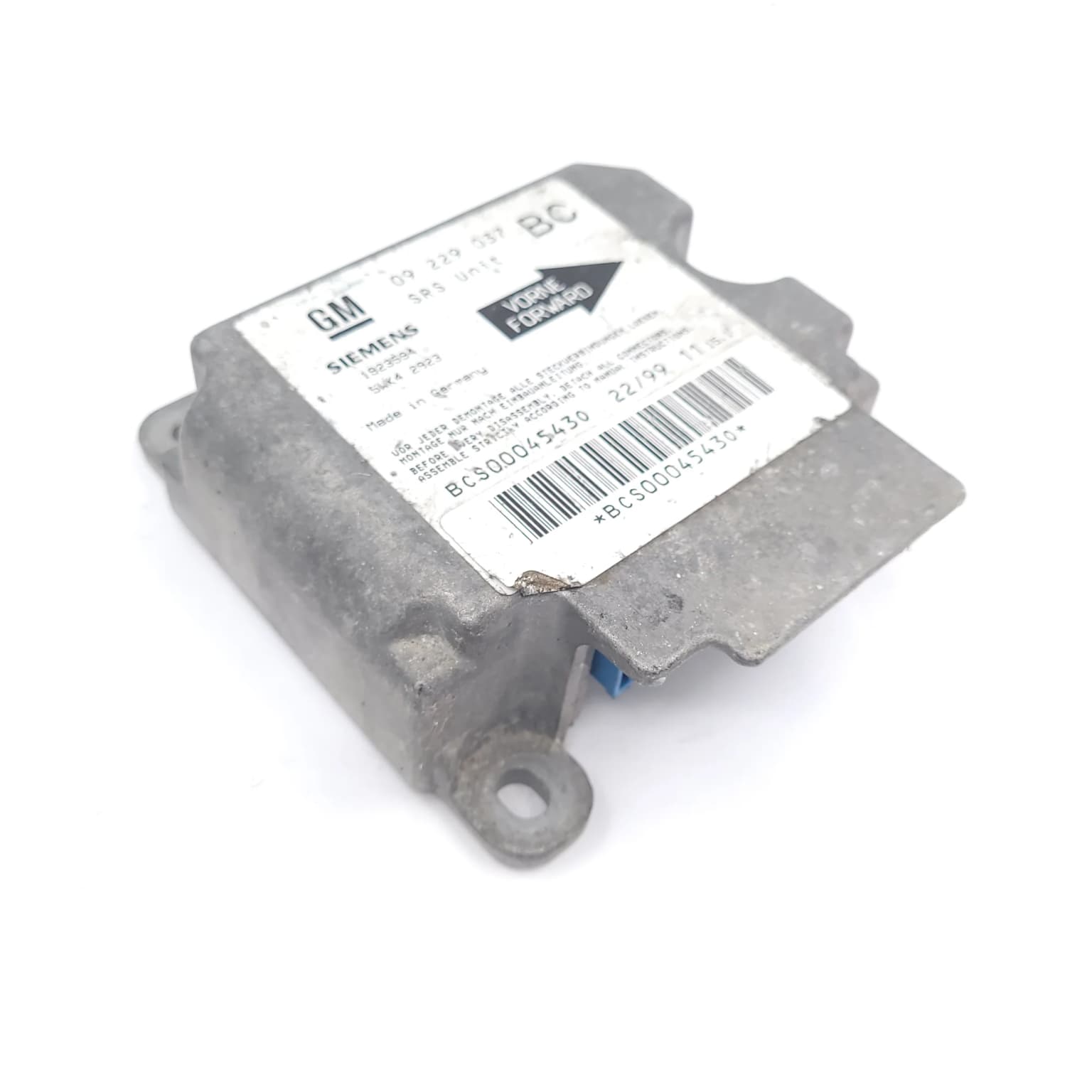Airbag control module Opel ASTRA G 1998–2009 09229037 – 1