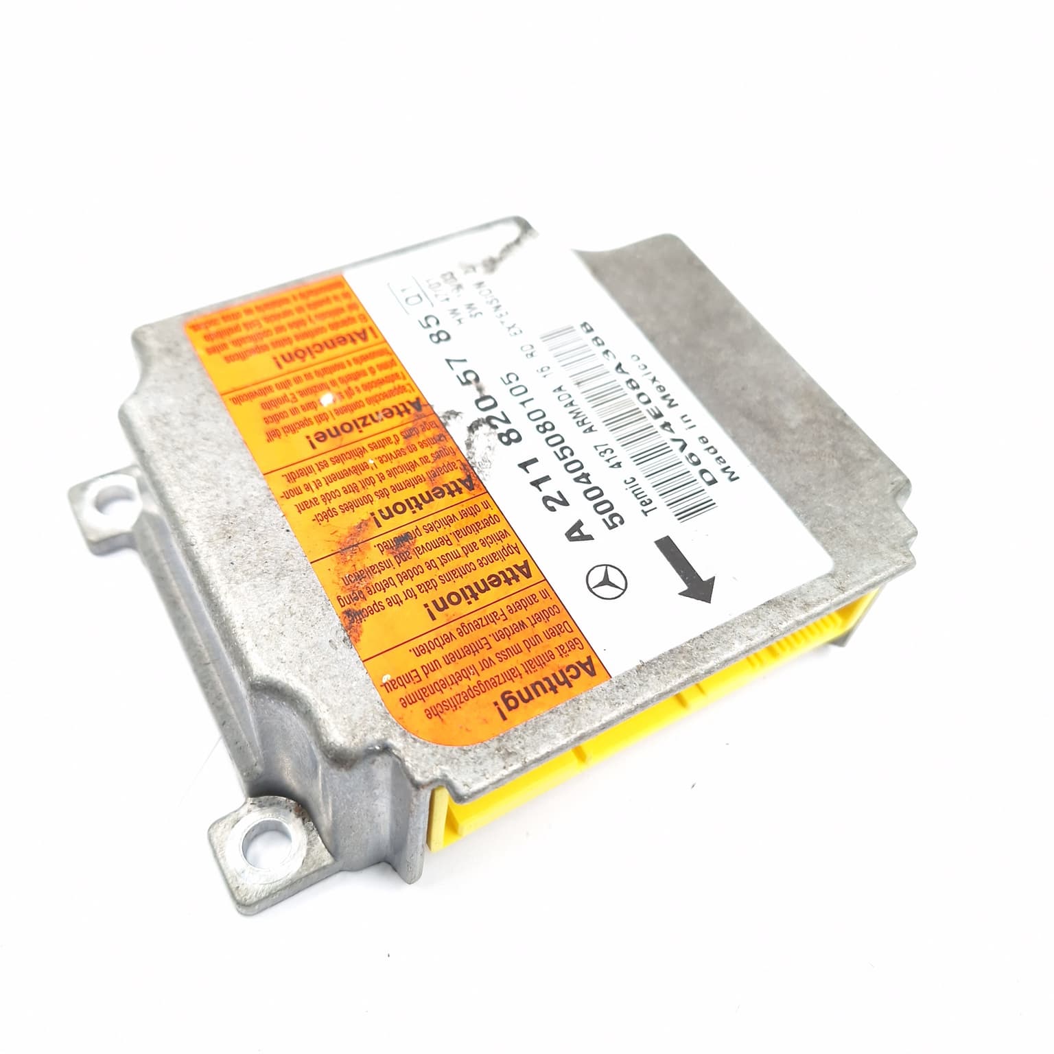 Airbag control module Mercedes-Benz E-CLASS (W211) 2002–2009 E 270 CDI (211.016) OM 647.961 A2118205785 – 1