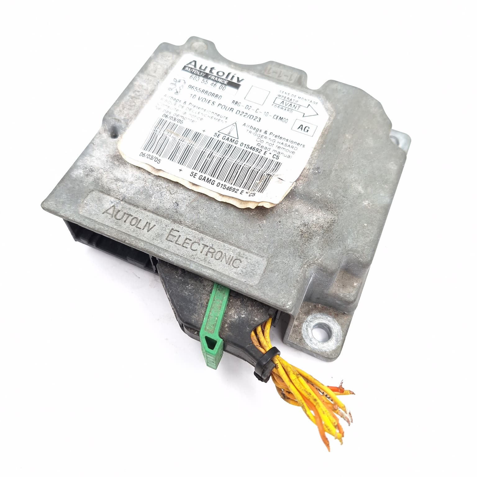 Airbag control module Peugeot 407 2004–2011 603554600 – 1