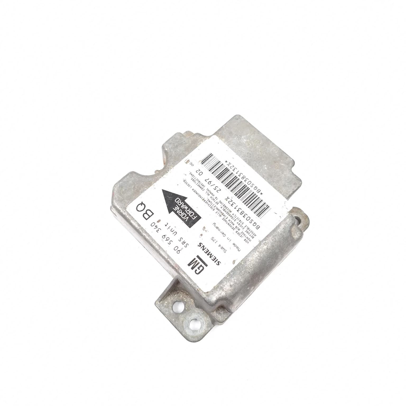 Calculateur d'airbag Opel VECTRA B 1995–2002 90569340 – 1