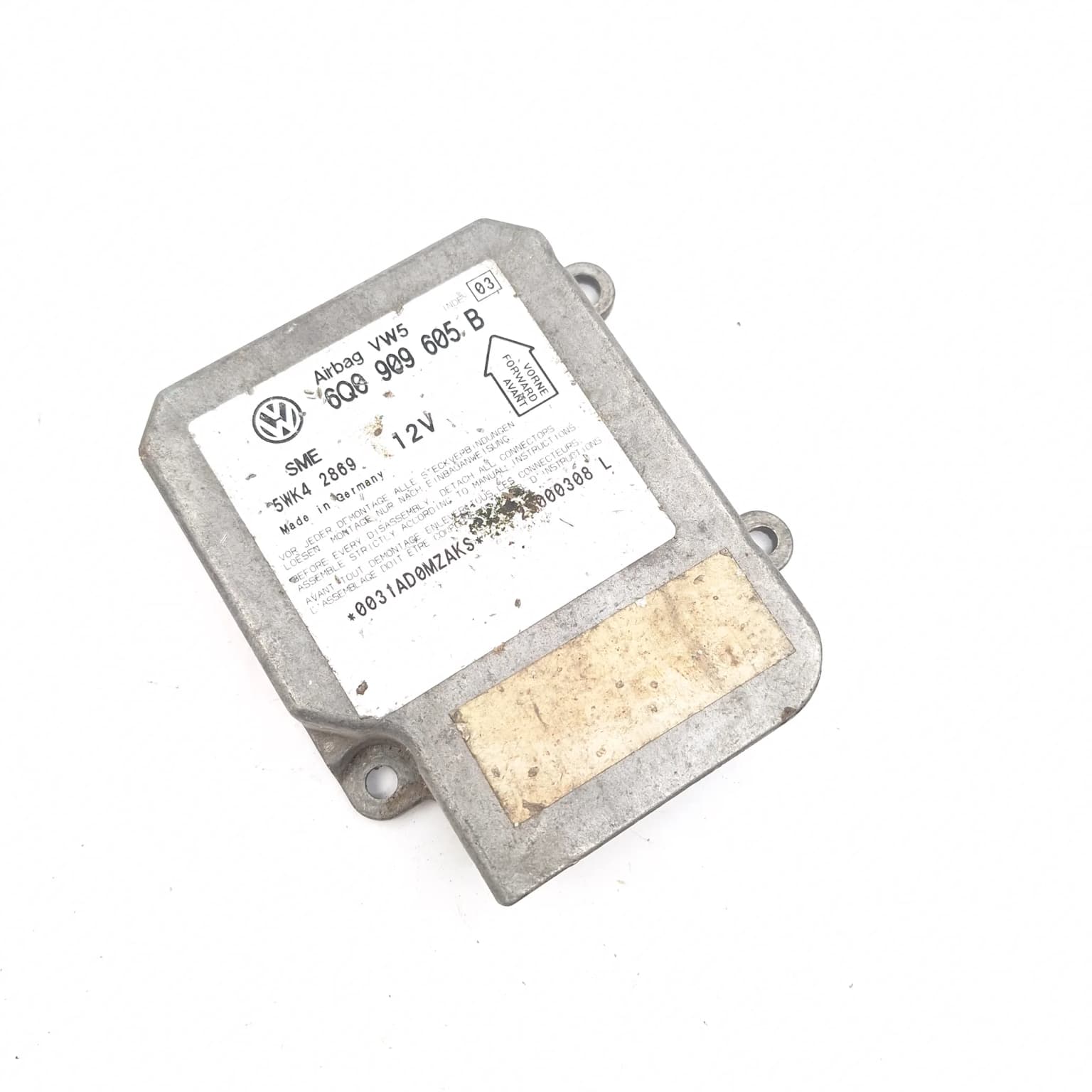Airbag control module VW PASSAT B5, B5.5 1996–2005 6Q0909605B – 1