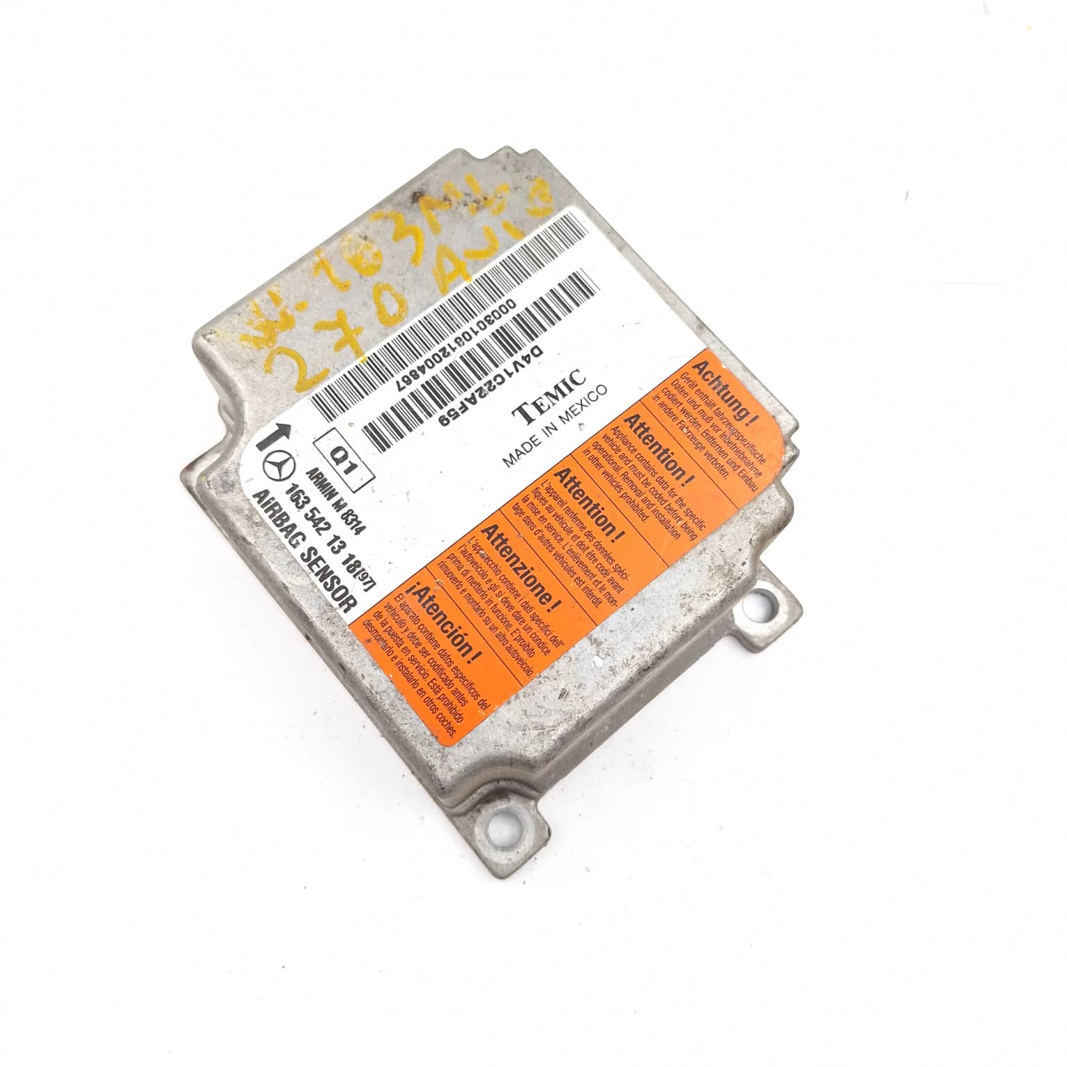 Airbag control module Mercedes-Benz ML / M-CLASS (W163) 1997–2005 1635421318 – 1