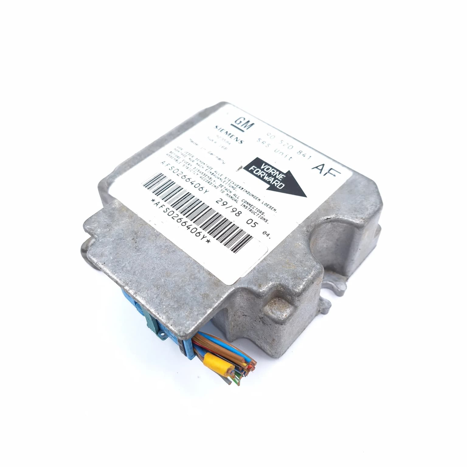 Airbag control module Opel ASTRA G 1998–2009 1.7 TD X 17 DTL 90520841 – 1