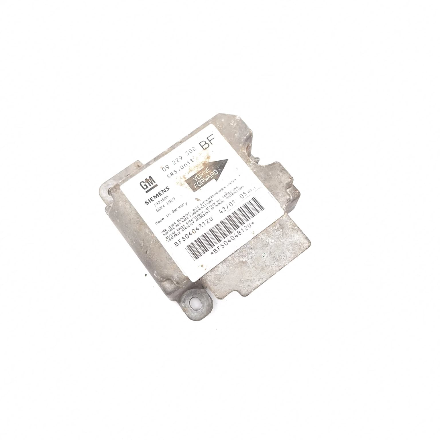 Airbag control module Opel ASTRA G 1998–2009 09229302 – 1
